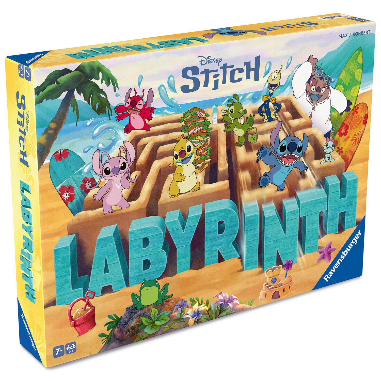Ravensburger stitch labyrinth - gioco da tavolo per famiglie e per bambini dai 7 anni in su - da 2 a 4 giocatori per ragazzi e ragazze - Disney Stitch