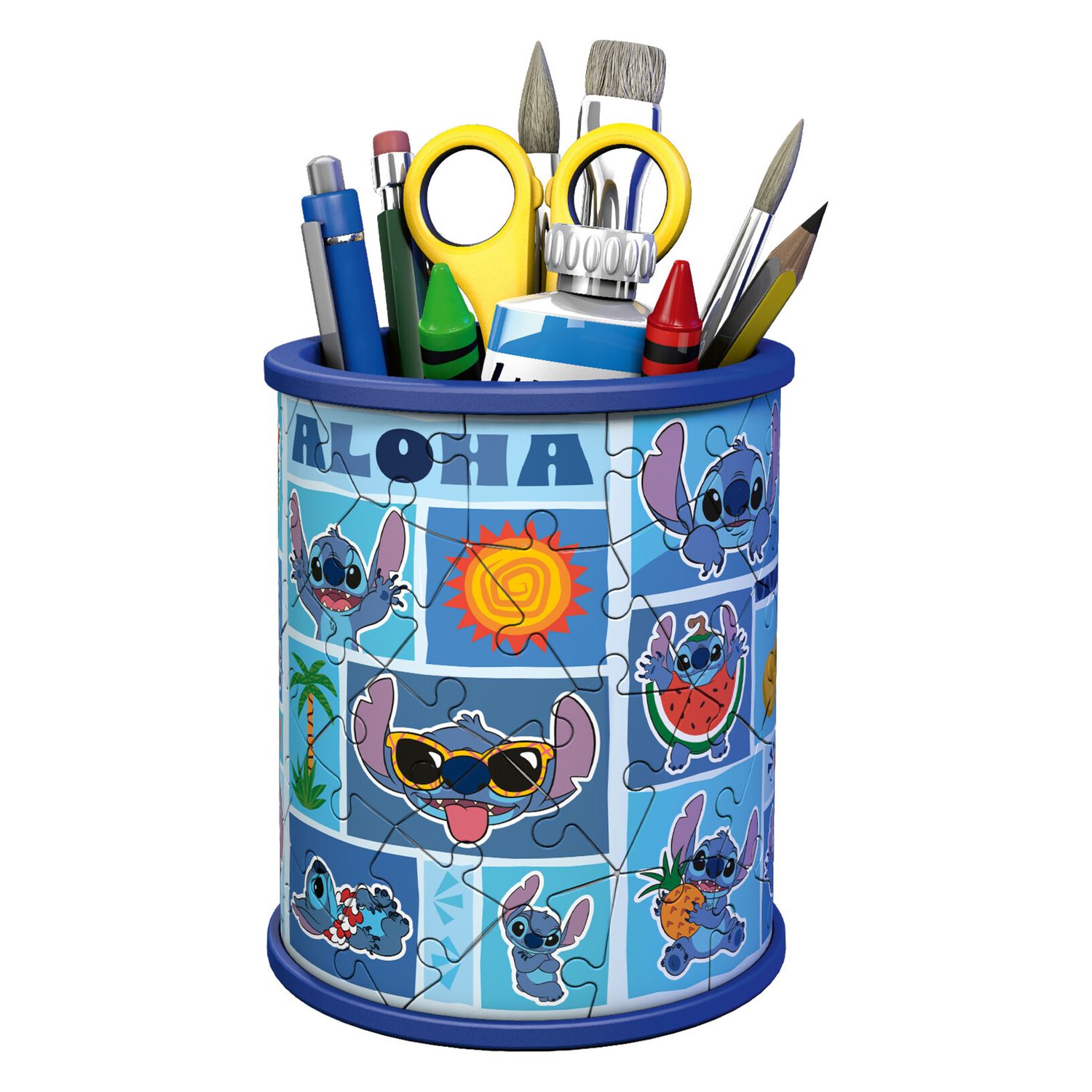 Puzzle 3d portapenne stitch, 54 pezzi, 6+ anni - Disney Stitch