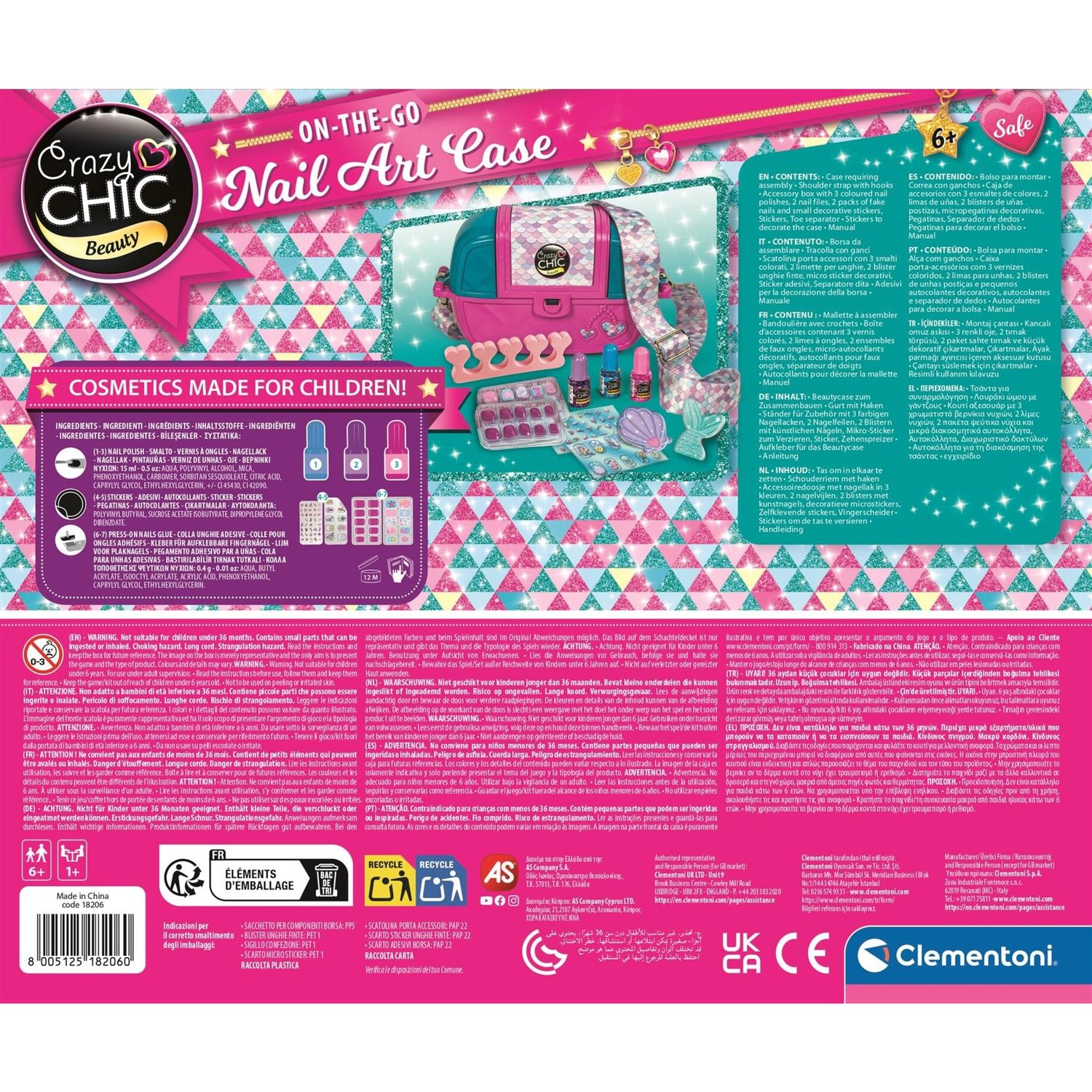 Clementoni - crazy chic - nail art case - 18206 - CLEMENTONI