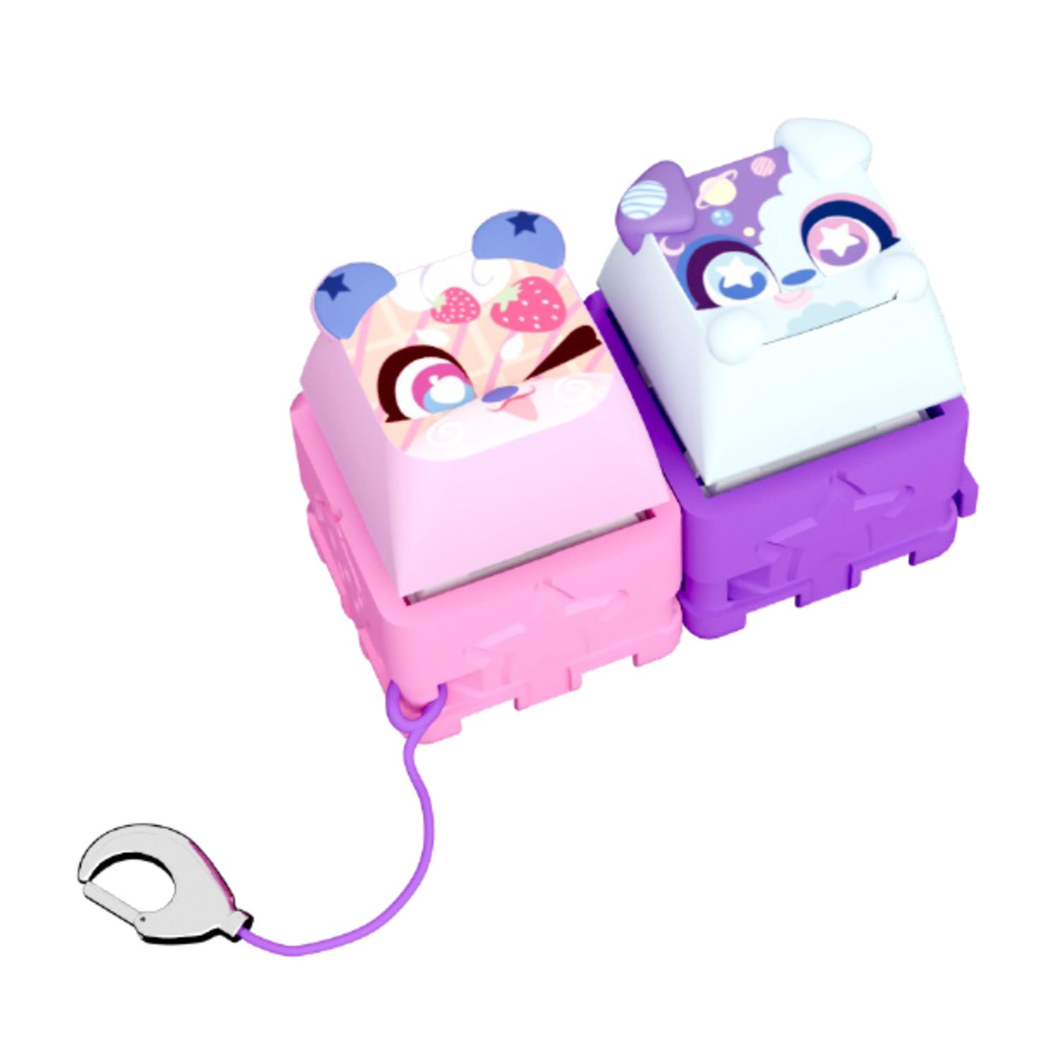 Clickeez - 2 tasti click toy - effetto asmr - fidget toy - 70 personaggi carini ed esclusivi da collezione - da 6 anni