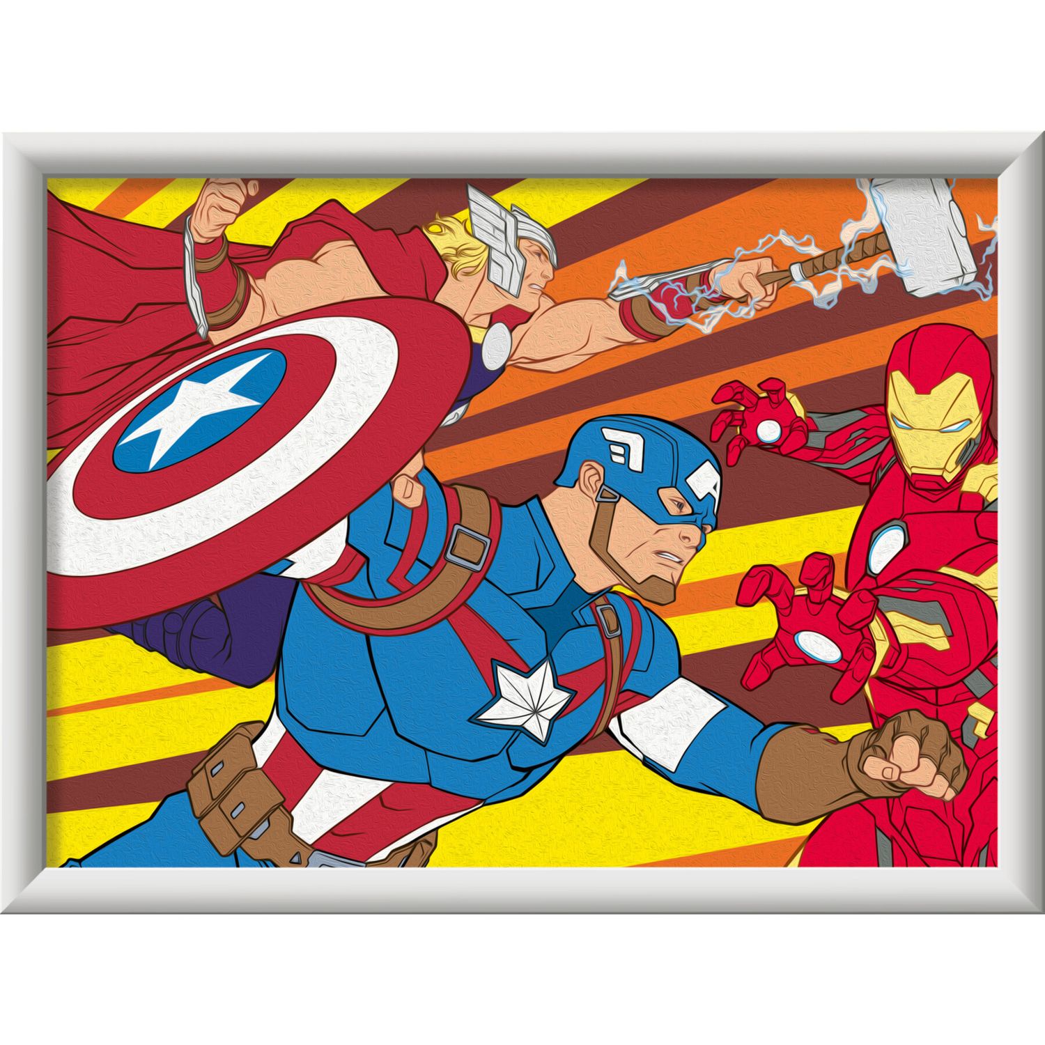 Ravensburger - creart serie e captain america kit dipingi con numeri 7+ - Avengers