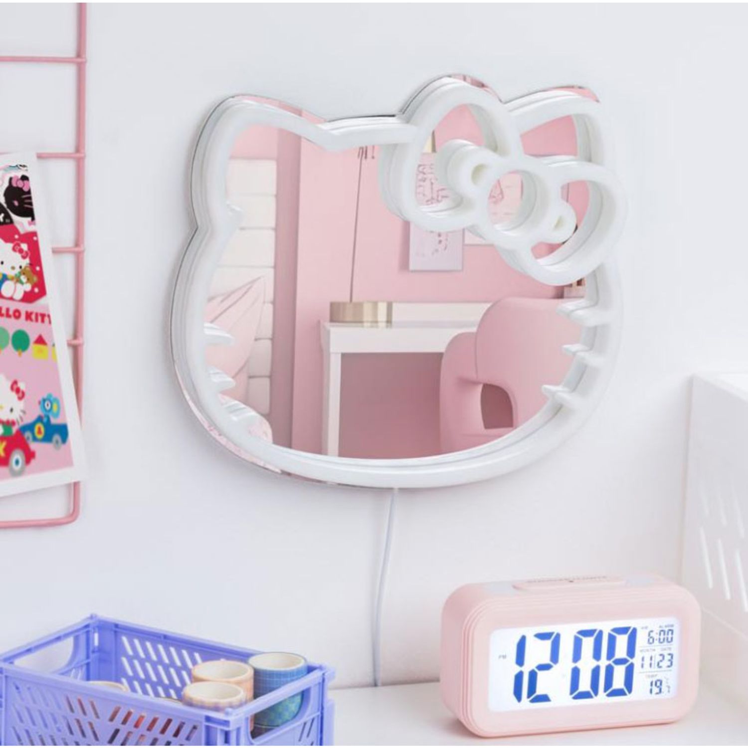 Hello kitty - lampada neon da muro 23cm decorativa - Hello Kitty