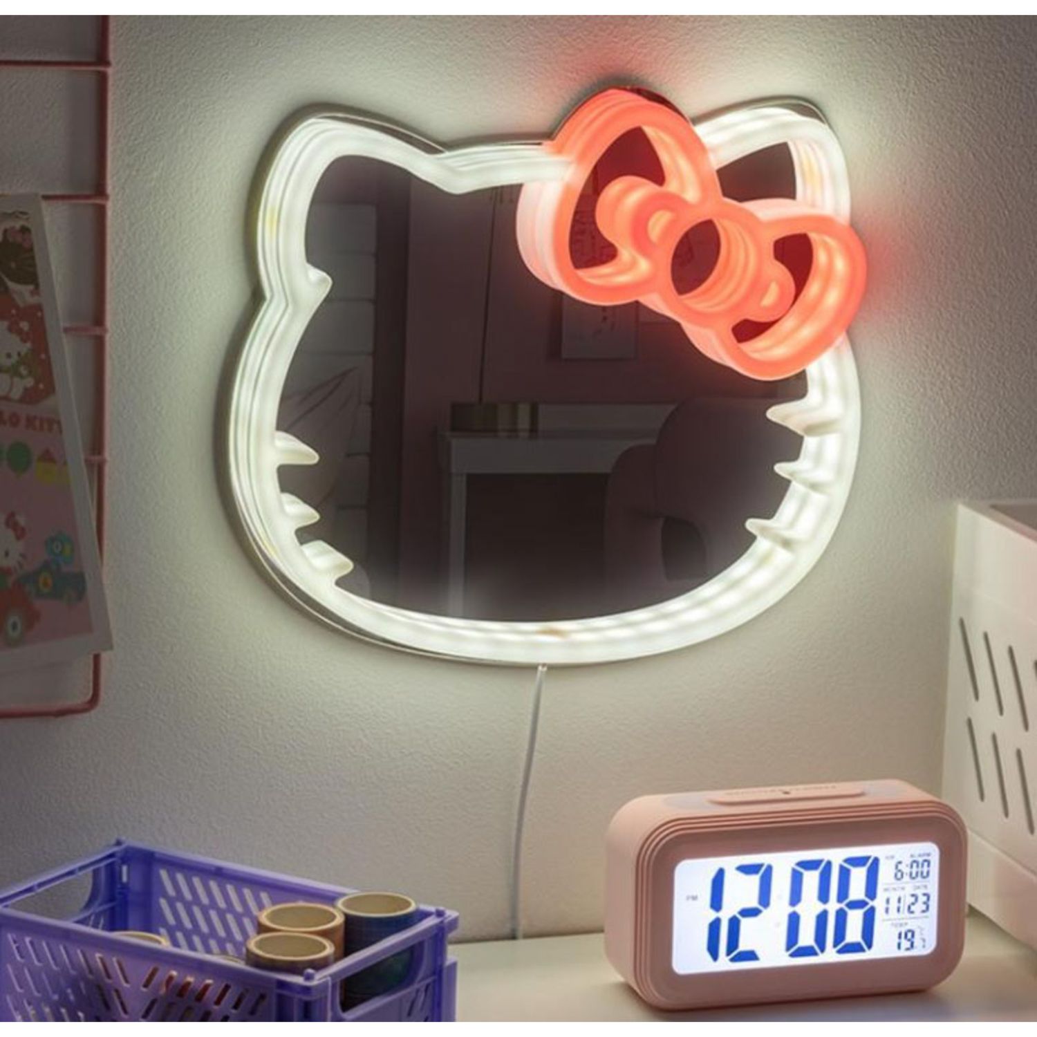 Hello kitty - lampada neon da muro 23cm decorativa - Hello Kitty