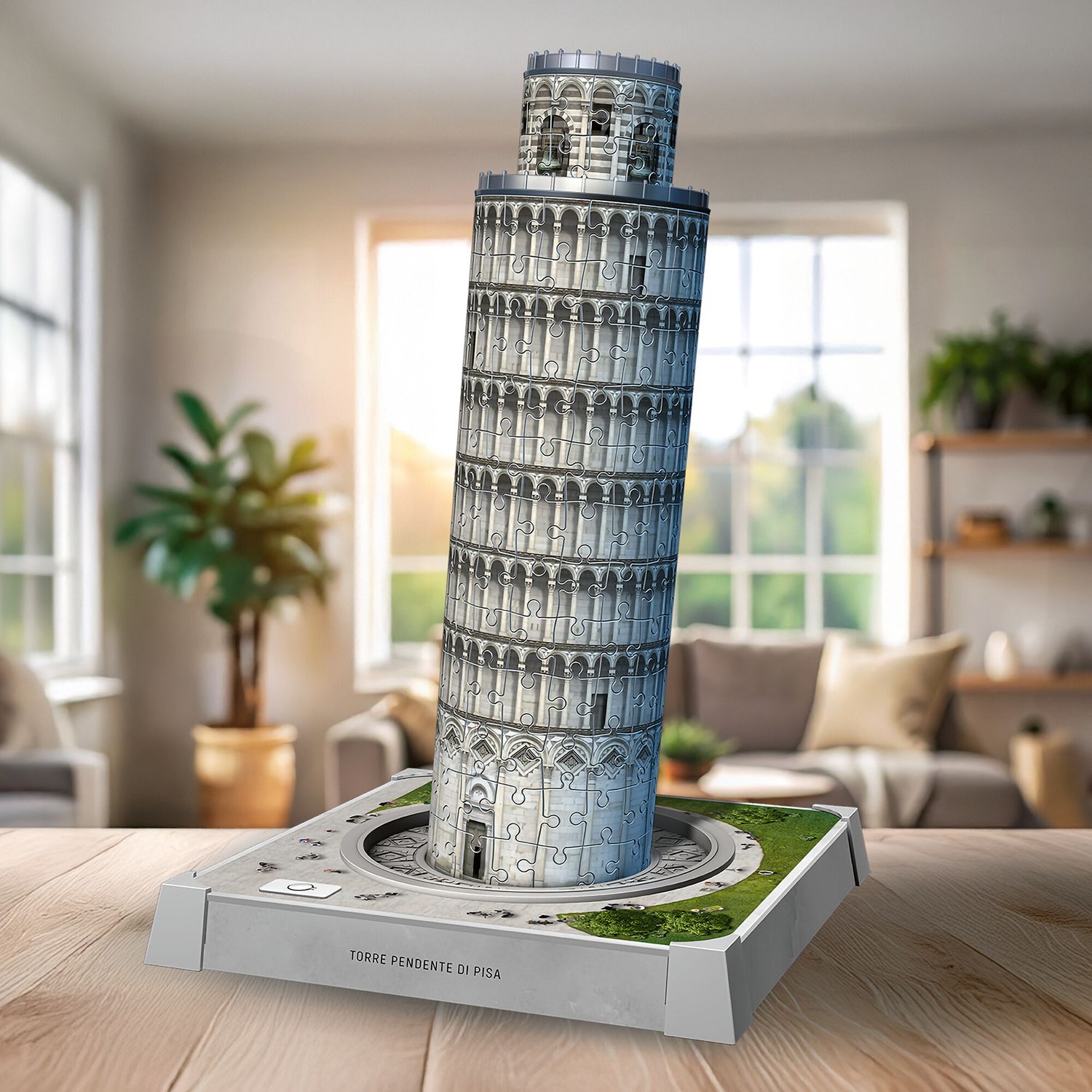 Puzzle 3d iconico: torre di pisa - replica dettagliata in un affascinante modello puzzle 3d - RAVENSBURGER