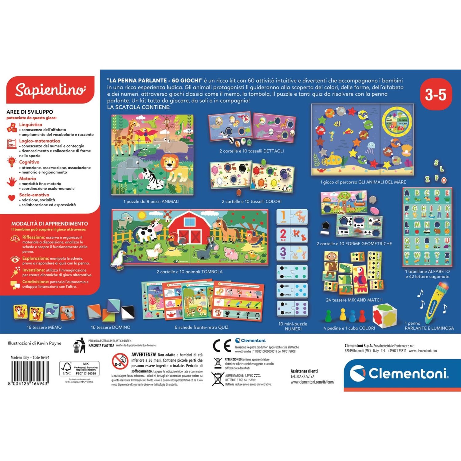 Clementoni - penna parlante - 60 giochi - 16494 - CLEMENTONI, SAPIENTINO