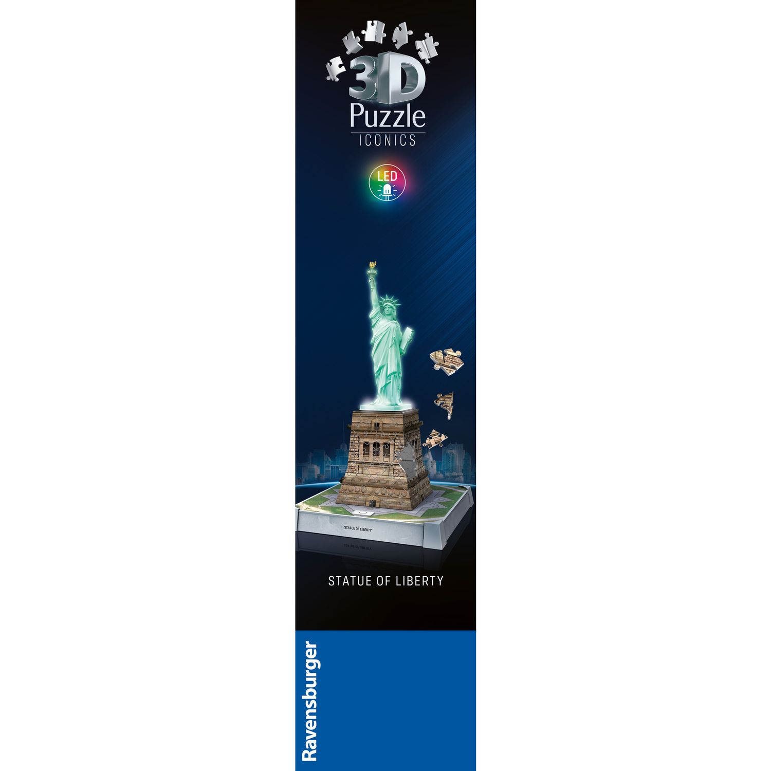 Puzzle 3d iconico: statua della libertà - replica dettagliata in un affascinante modello puzzle 3d - RAVENSBURGER