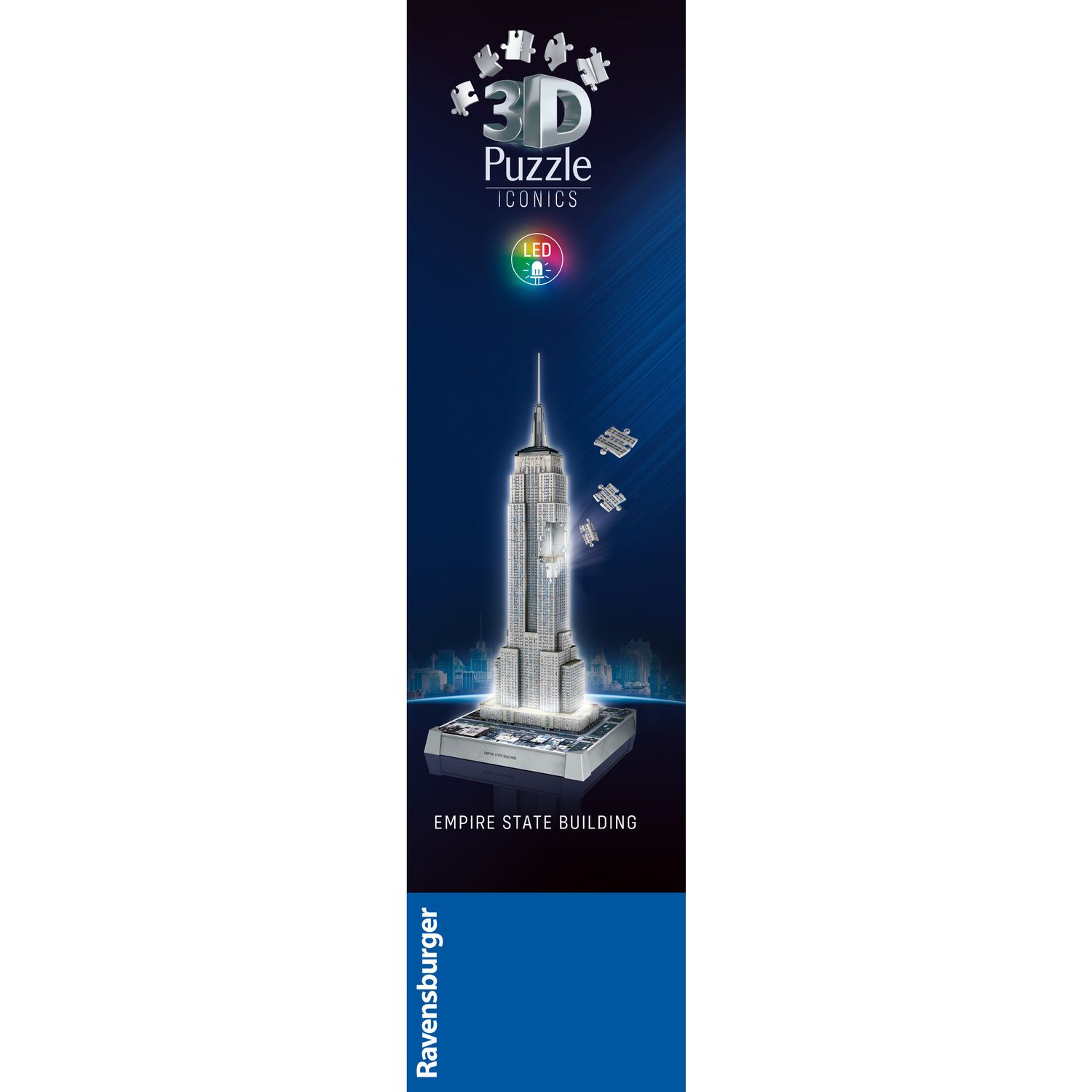 Puzzle 3d iconico: empire state building - replica dettagliata in un affascinante modello puzzle 3d - RAVENSBURGER