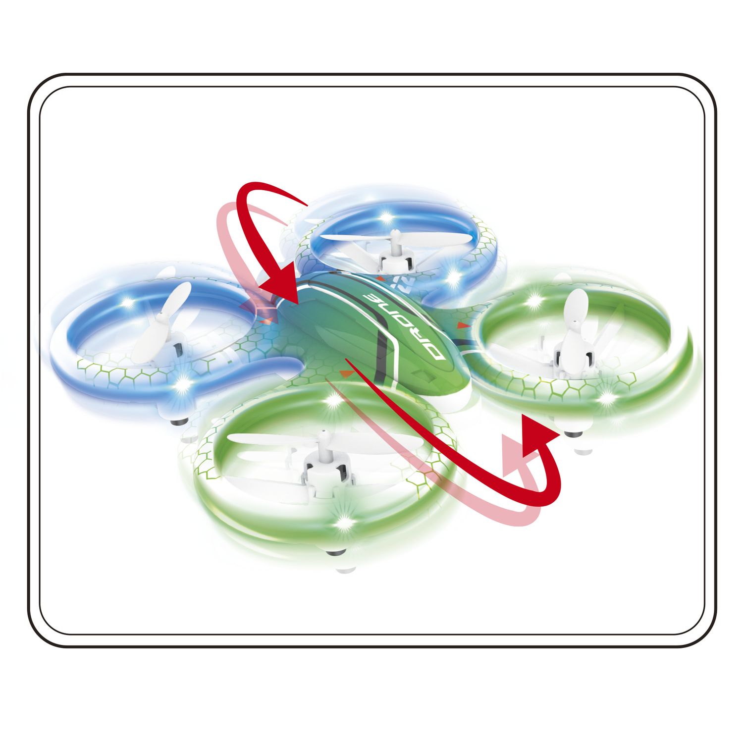 Glow drone compatto - drone led con funzioni smart - MOTOR & CO R/C