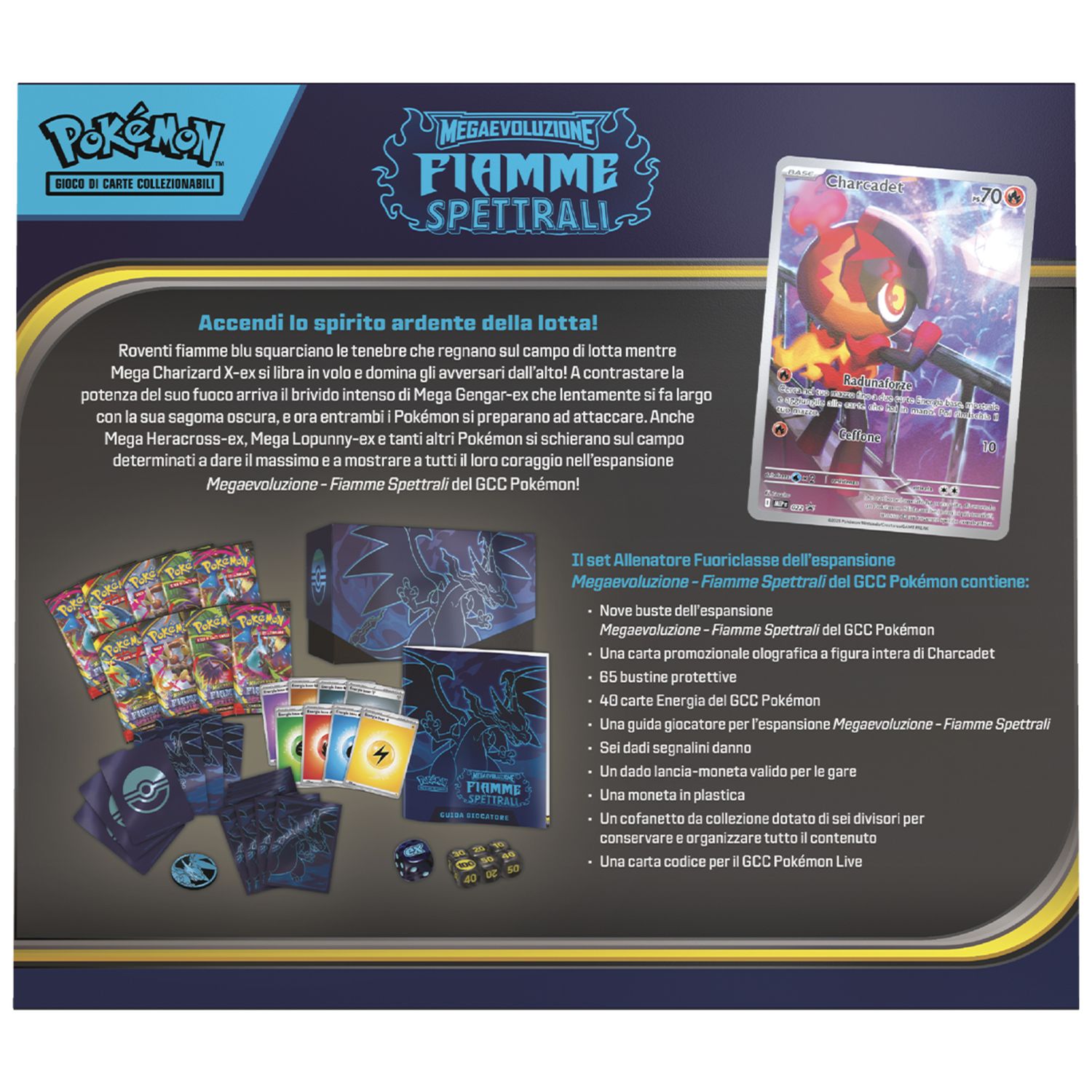 Pokémon megaevoluzione - fiamme spettrali set allenatore fuoriclasse - POKEMON