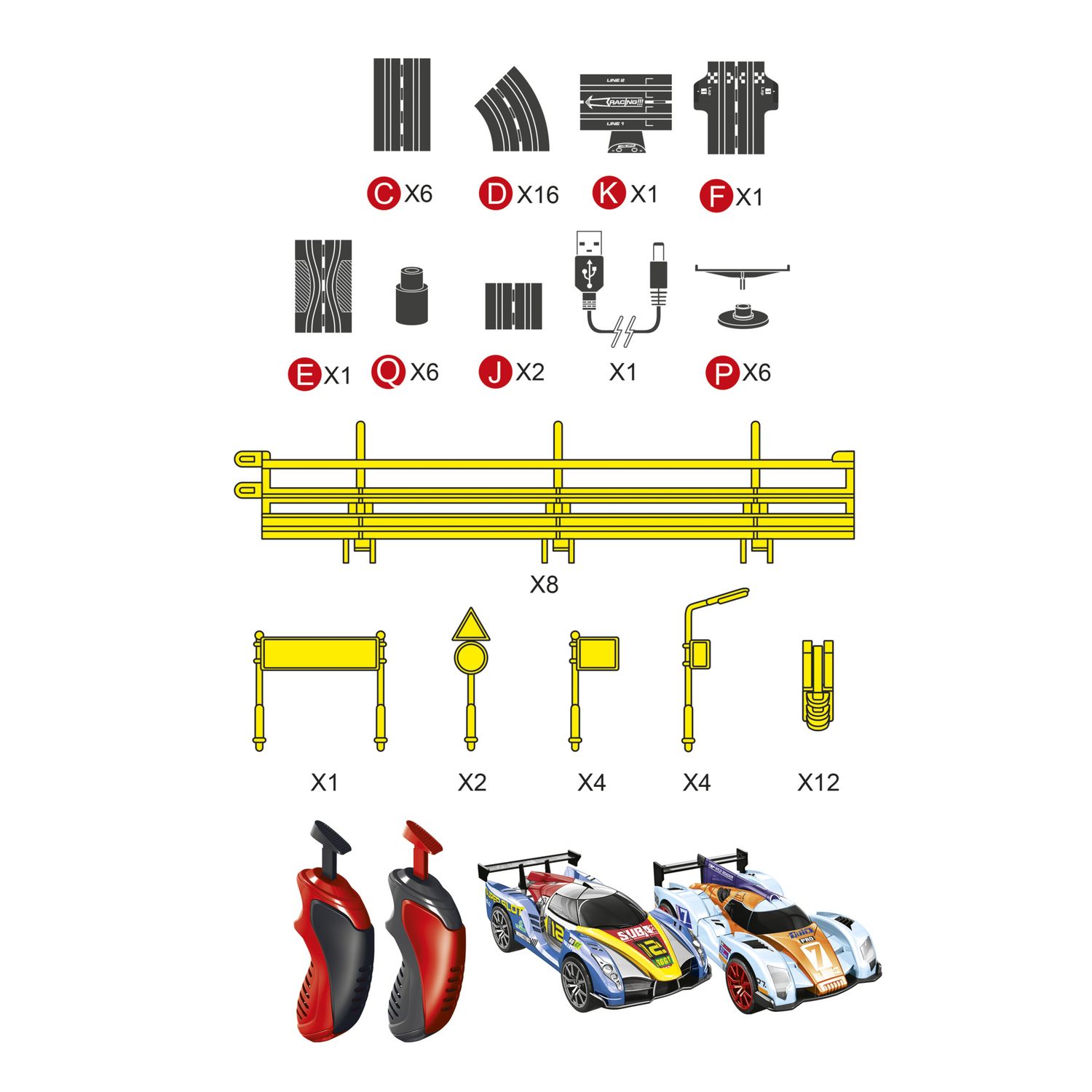 Speedway run - pista rc 1:43 con luci e 3 tracciati - MOTOR & CO R/C