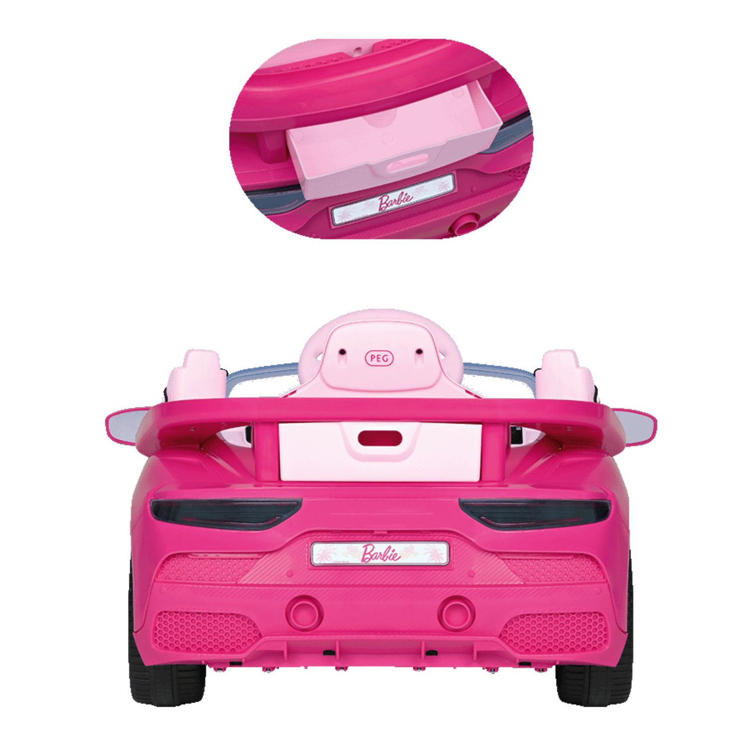 Barbie - veicolo elettrico radiocomando con luci, suoni e 2 sedili - Peg Perego