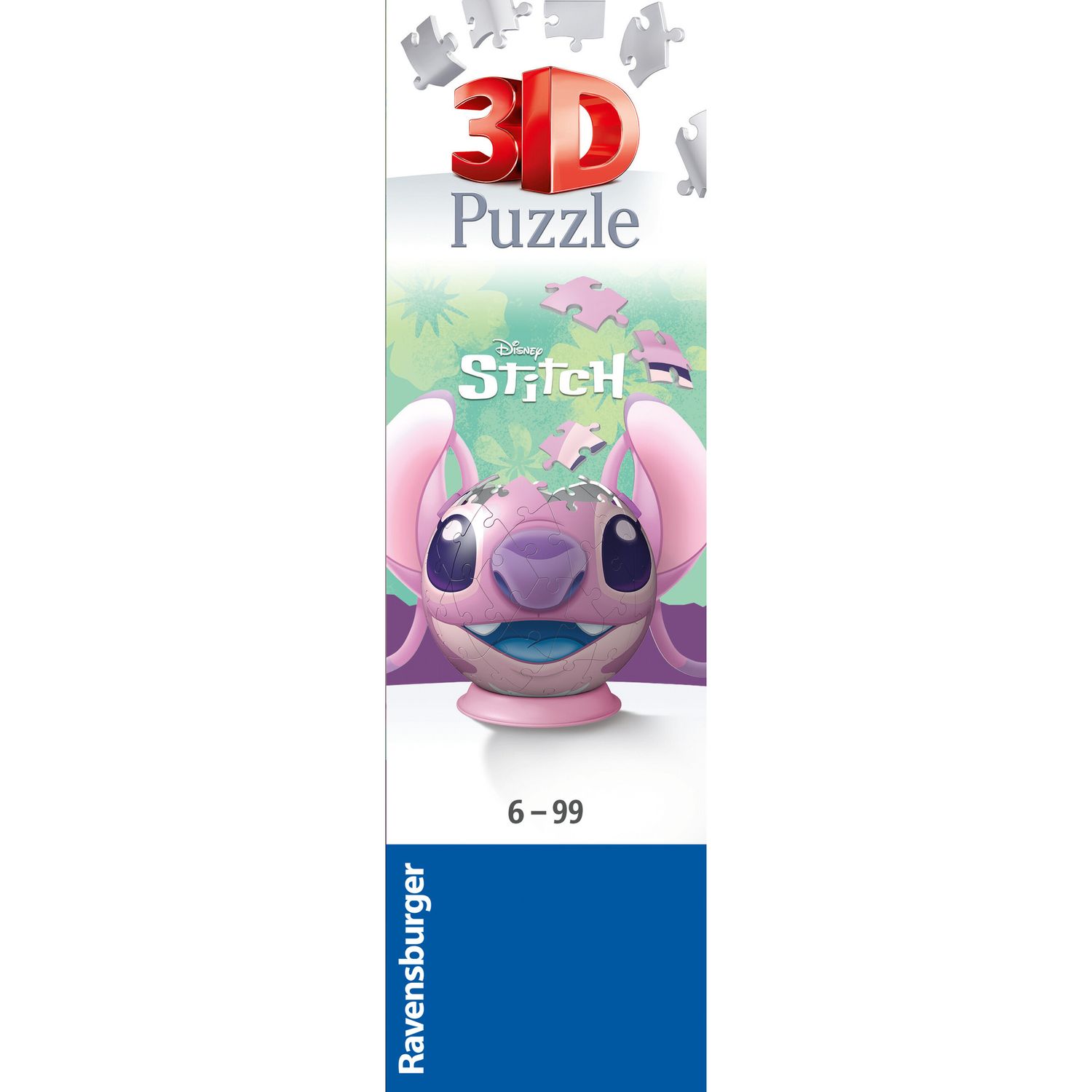 Ravensburger - 3d puzzle disney angel con le orecchie, 72 pezzi, 6+ anni - Disney Stitch