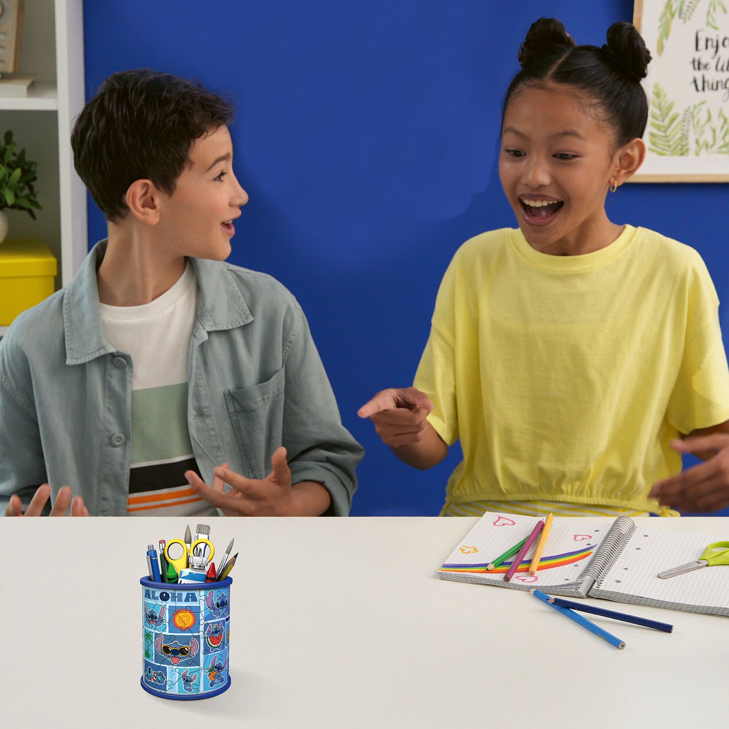 Puzzle 3d portapenne stitch, 54 pezzi, 6+ anni - Disney Stitch