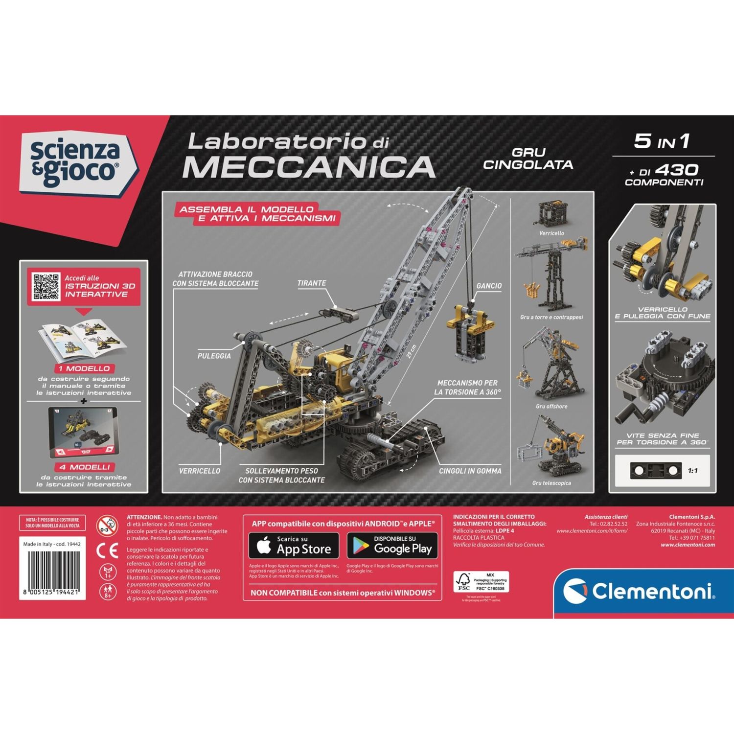 Clementoni - crawler crane - 19442 - CLEMENTONI