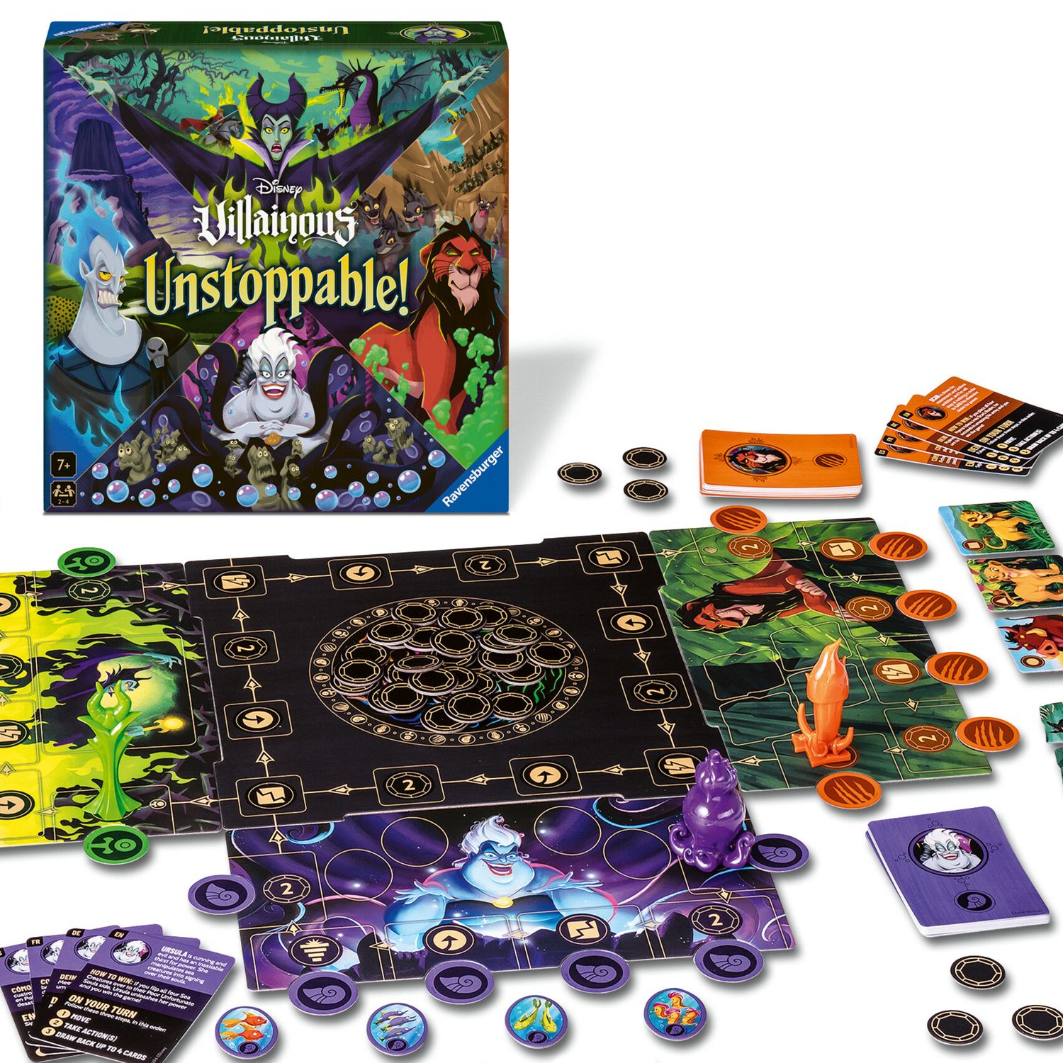 Ravensburger 24694 - disney villainous unstoppable! gioco da tavolo famiglia - Disney