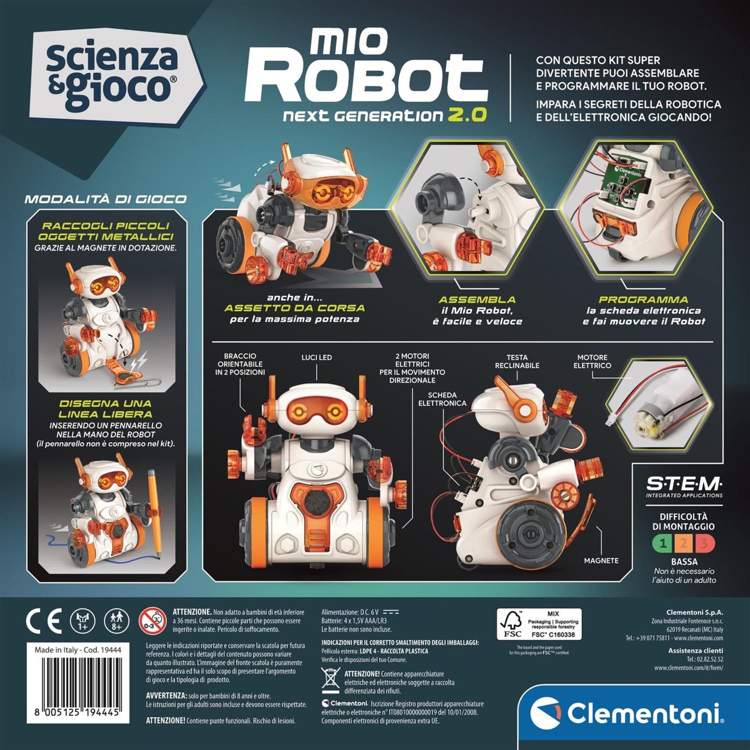 Clementoni - new mio the robot - 19444 - CLEMENTONI