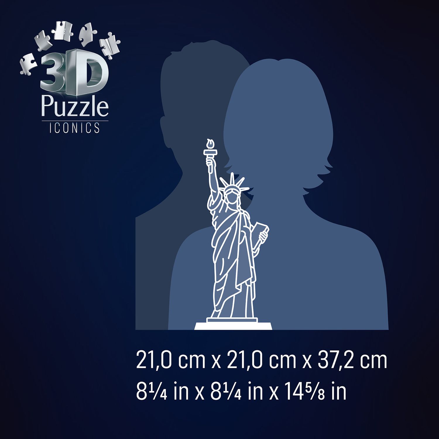 Puzzle 3d iconico: statua della libertà - replica dettagliata in un affascinante modello puzzle 3d - RAVENSBURGER