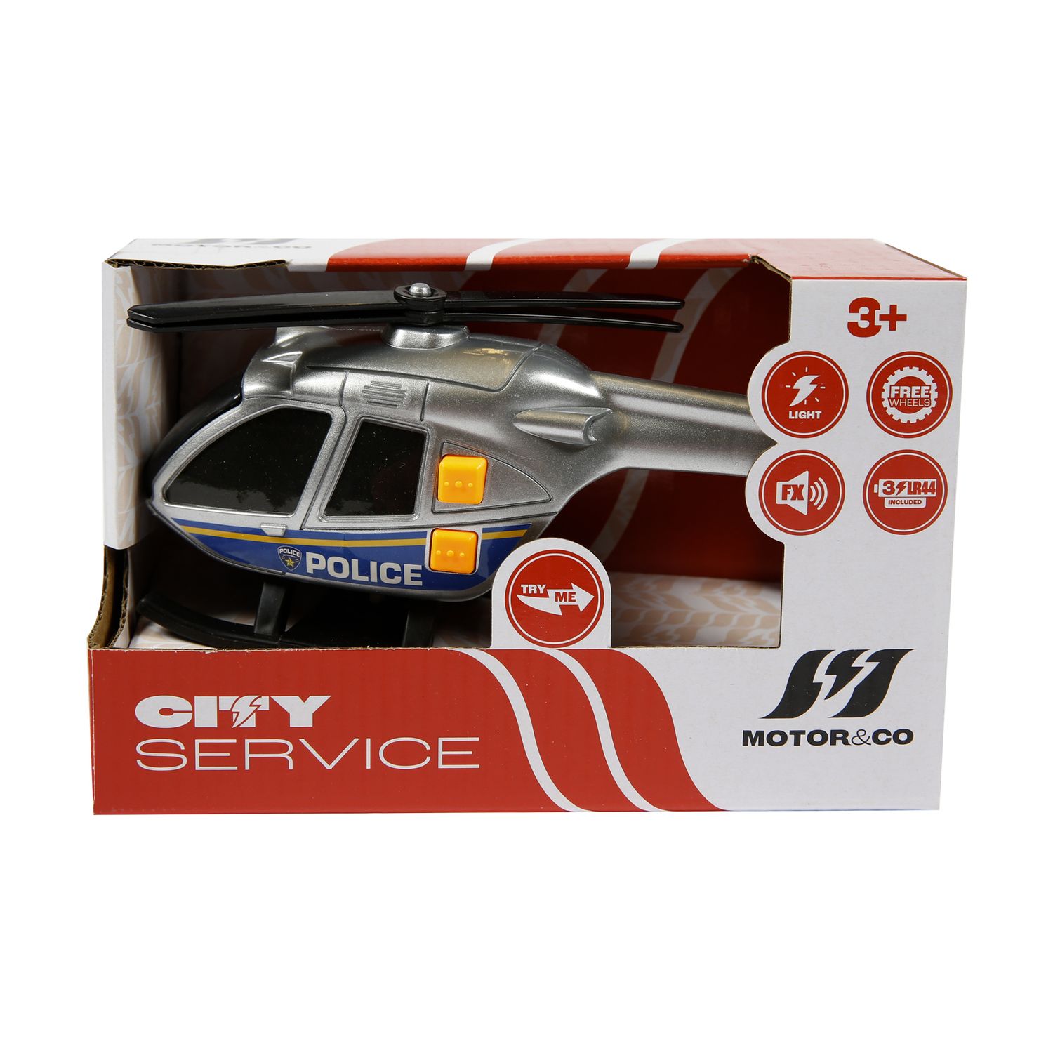 Mini veicoli emergenza con luci e suoni - camion ed elicottero assortito - 