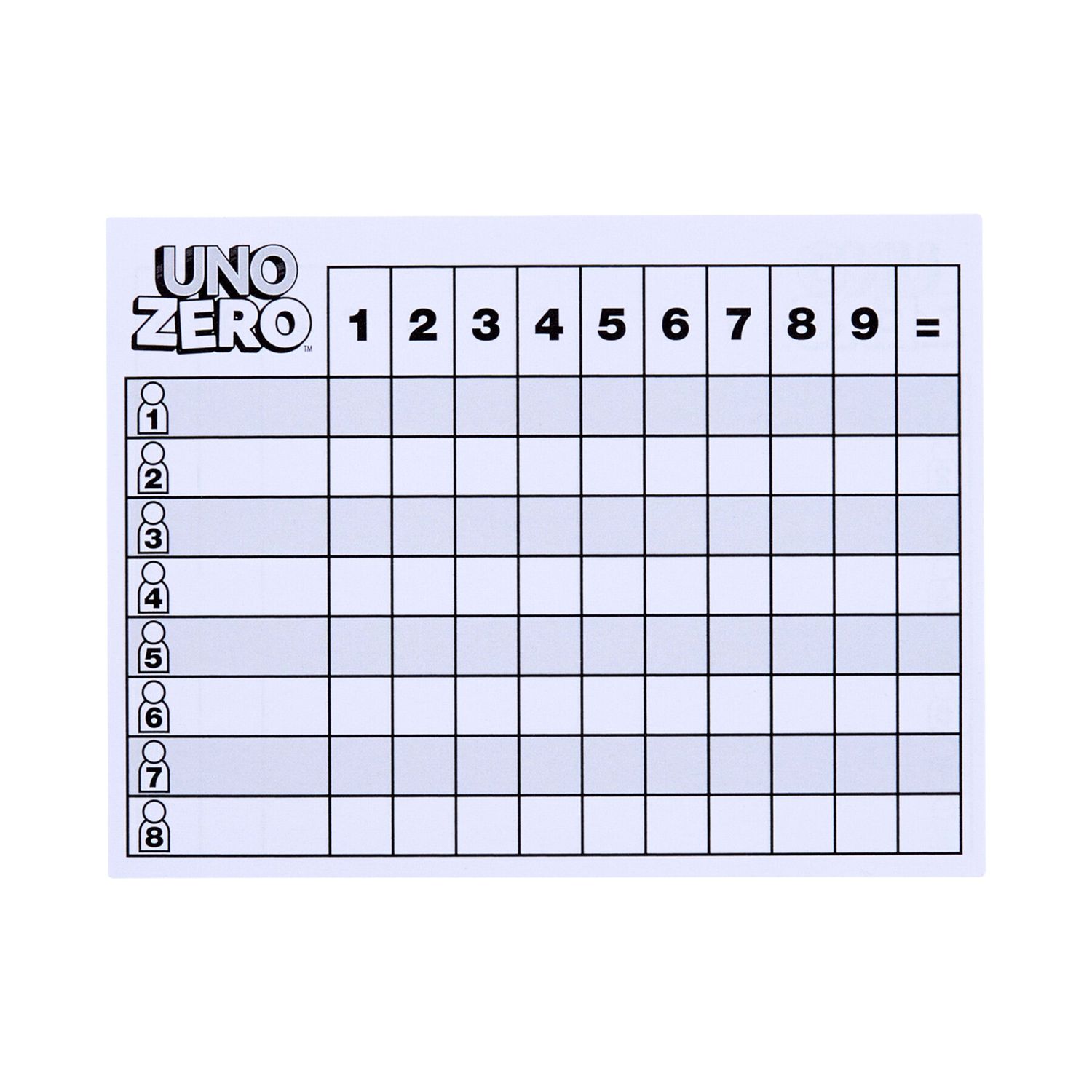 Mattel games - uno zero, nuova versione dell'iconico gioco, vinci con il punteggio più basso, blocco segnapunti incluso, 2-8 giocatori - UNO