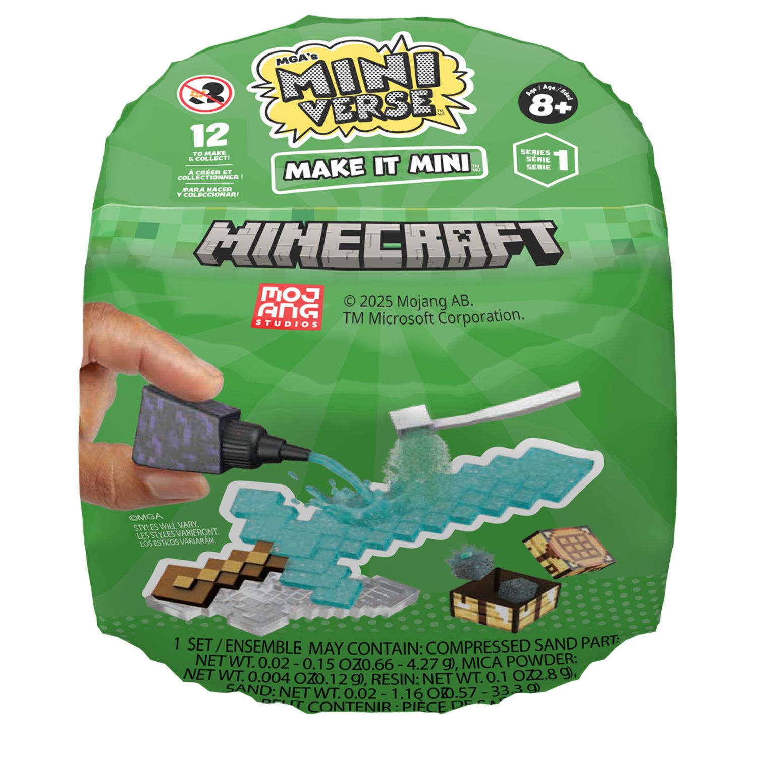 Mga's miniverse™ make it mini™ minecraft - crafting, estrazione mineraria, pixel, strumenti, animali, fai da te, non edibile - MINIVERSE MGA