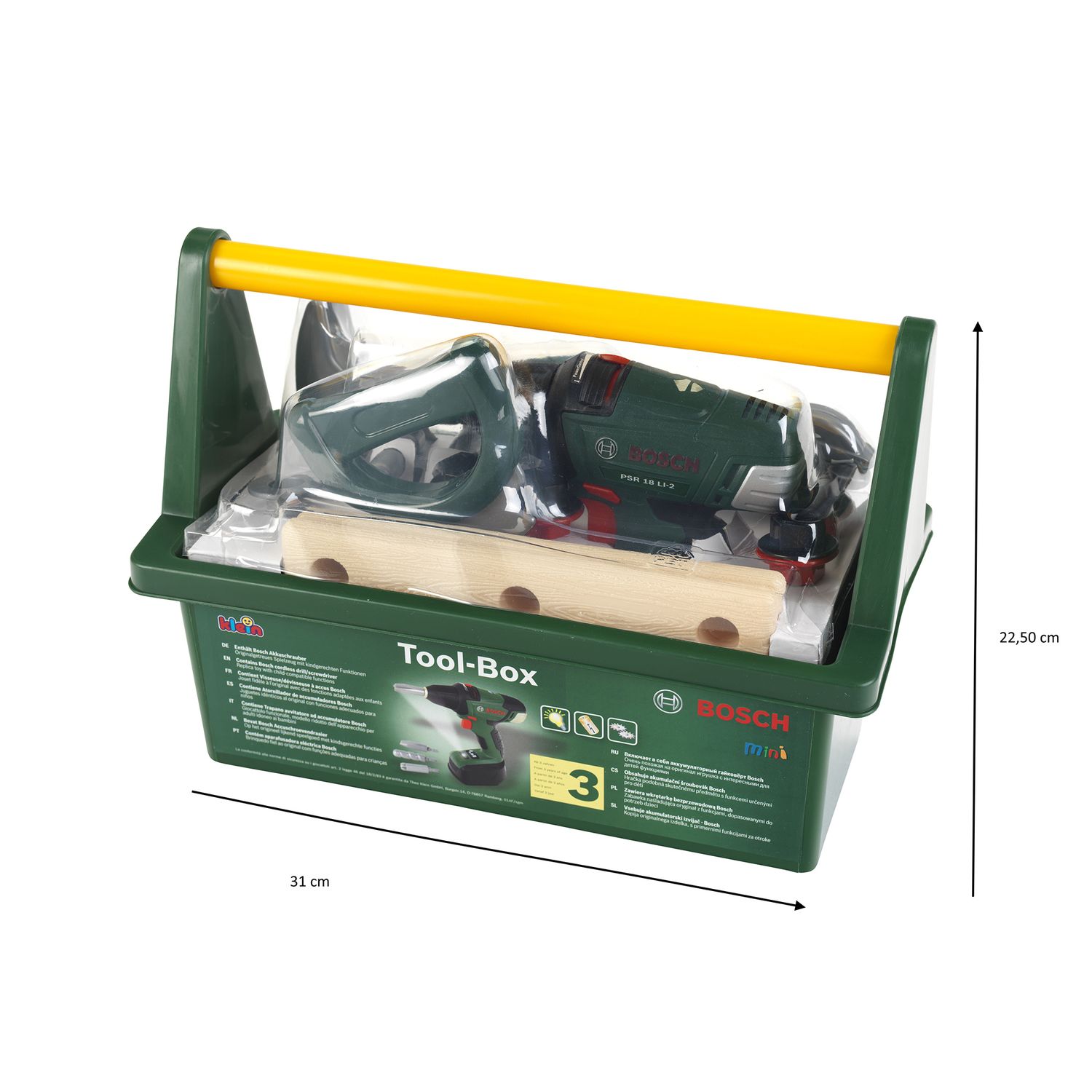 Cassetta attrezzi bosch con avvitatore e suoni realistici - BRIKKOLO ORIGINAL