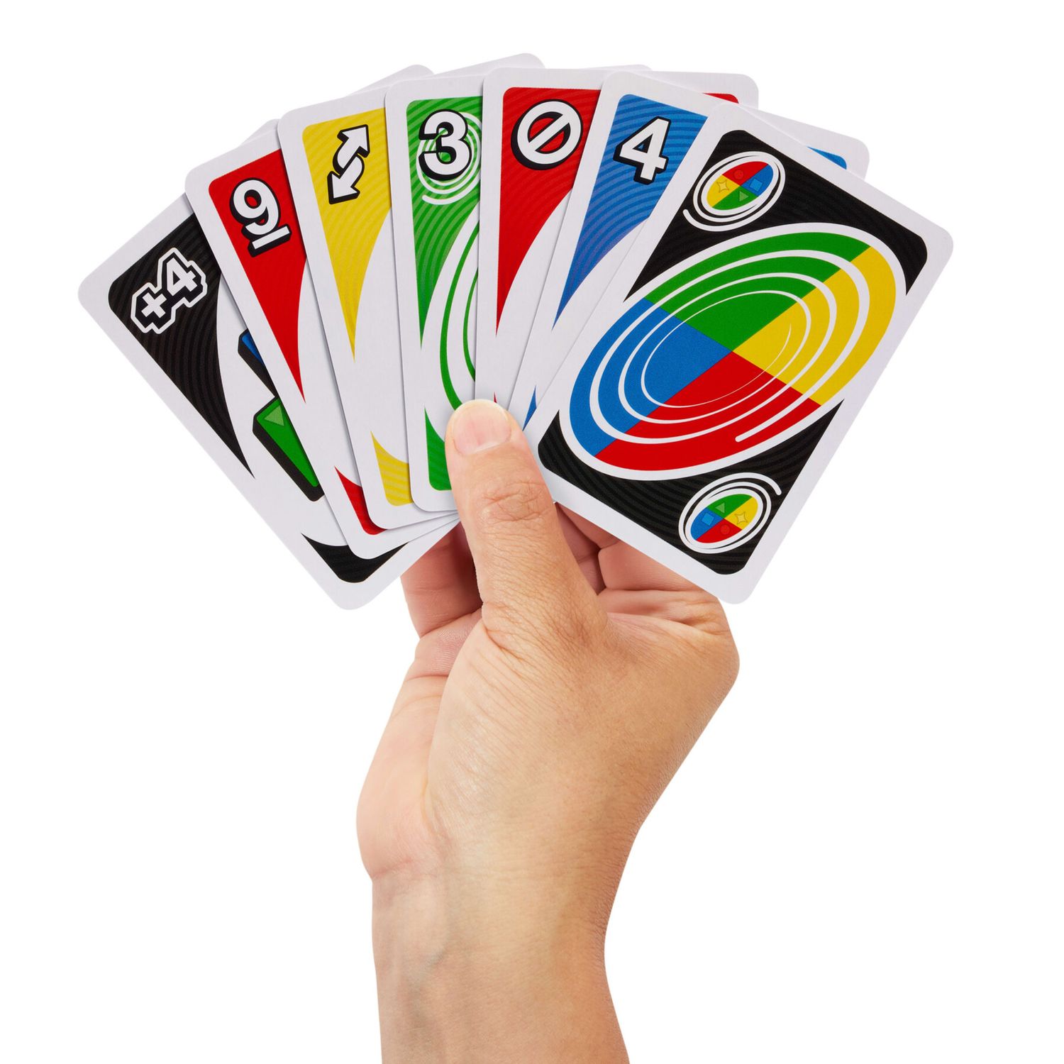 Mattel games - uno spin, versione dell'iconico gioco con spinner e nuove regole, carte speciali per girare la ruota con diversi comandi - UNO