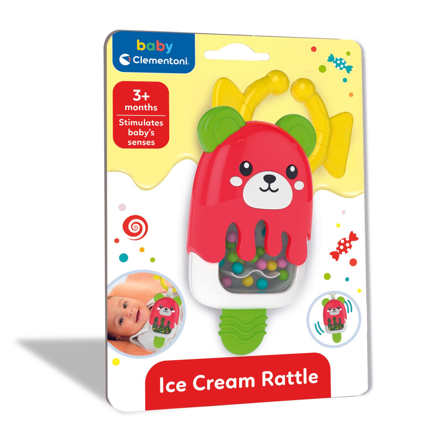 Sonaglino gelatino - 3m+ - baby clementoni - BABY CLEMENTONI