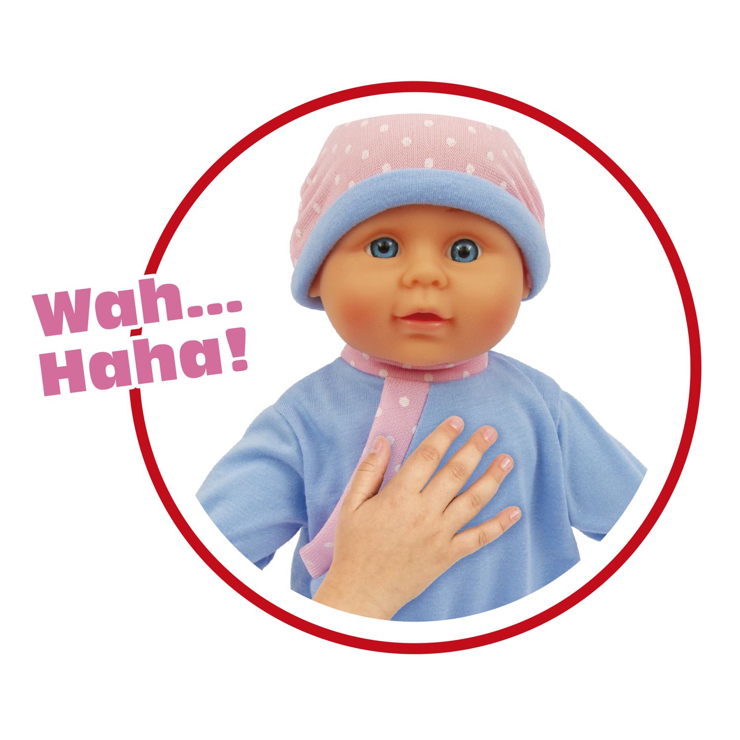 Bambola vicky 29 cm - prime paroline, ride e piange assortito in 2 modelli - 