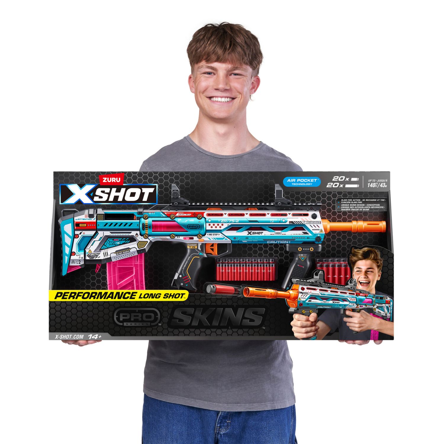 Xshot skins pro series 1 long shot blaster (40 darts) - X-SHOT