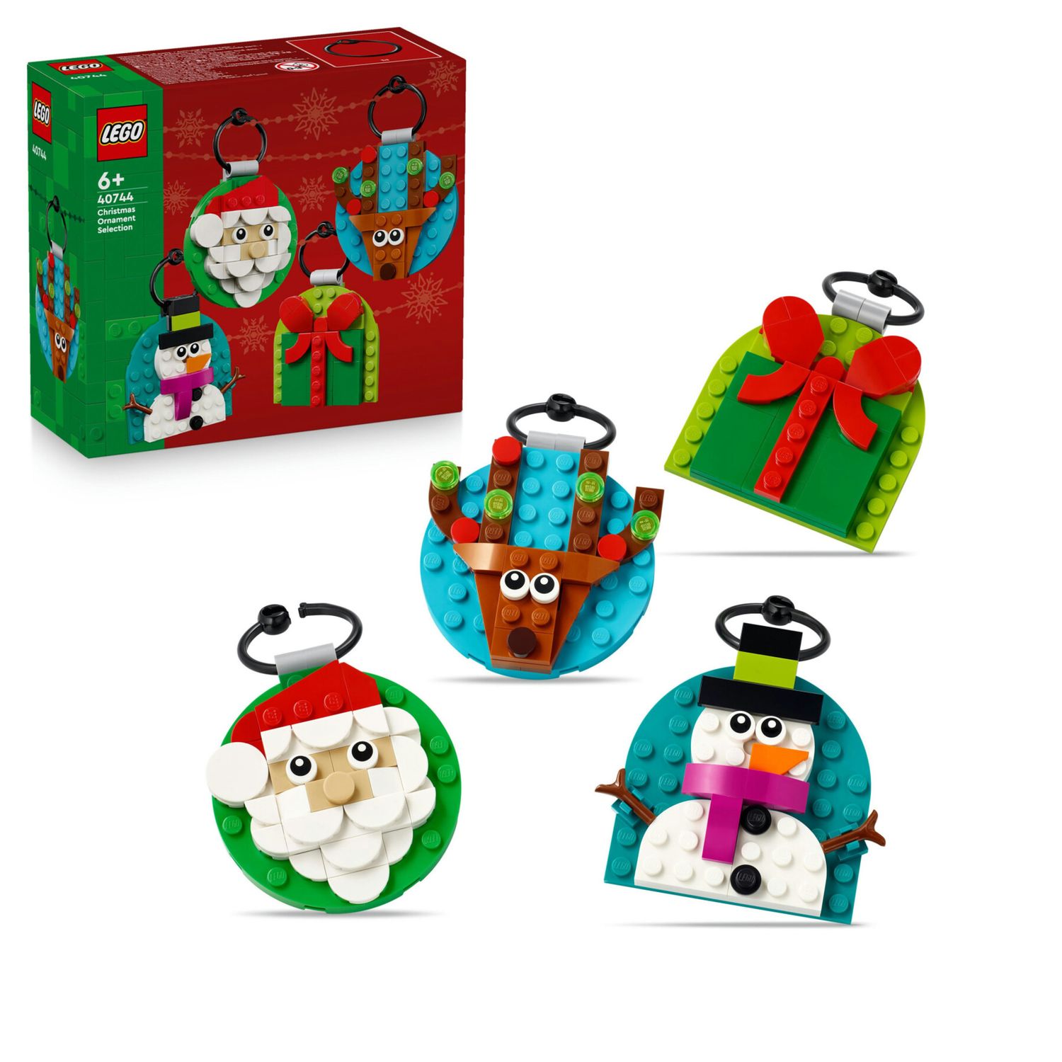 Lego 40744 addobbi di natale set con 4 decorazioni da appendere, regalo 6+ - LEGO ICONS