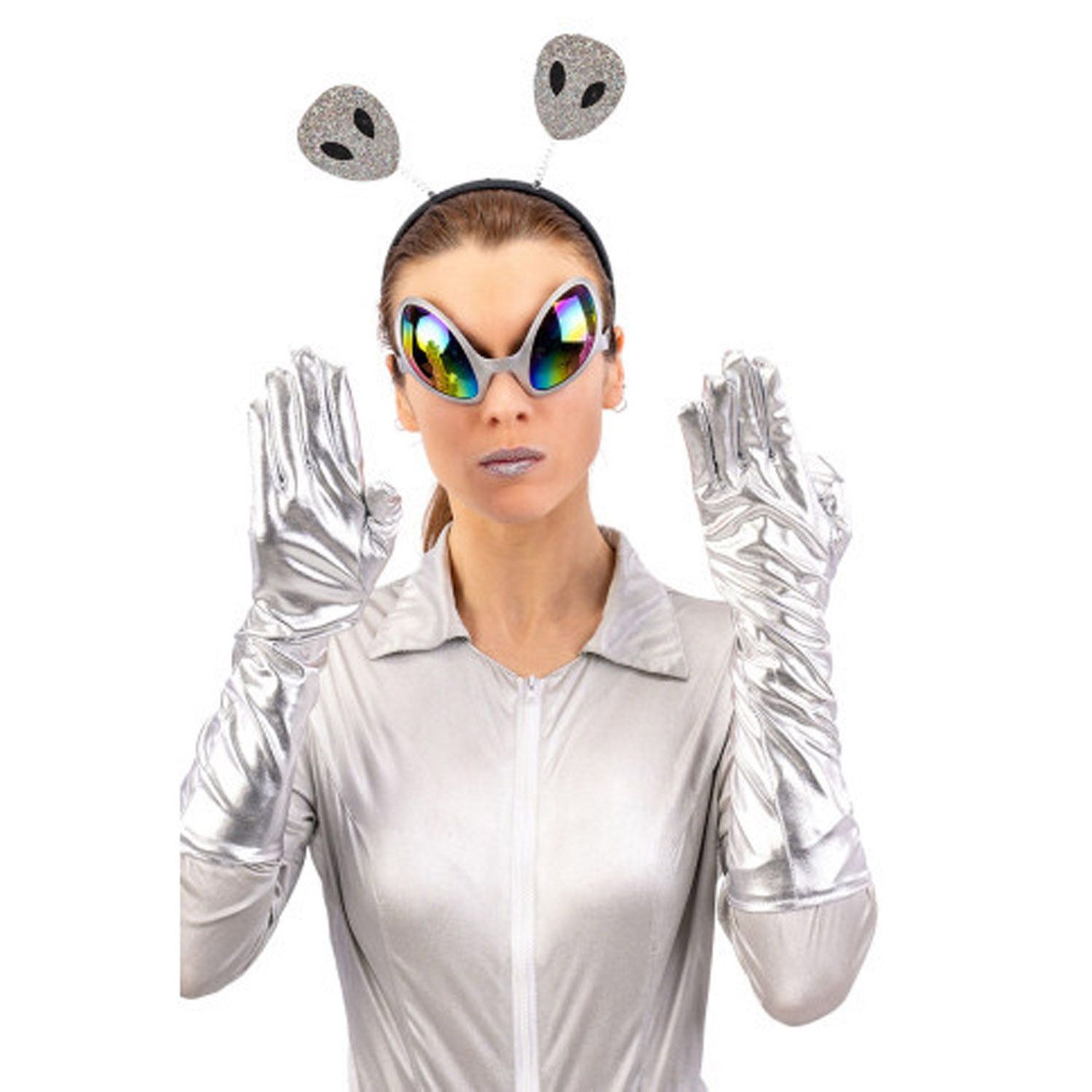 Set alieno halloween con cerchietto, guanti e occhiali - CARNIVAL TOYS