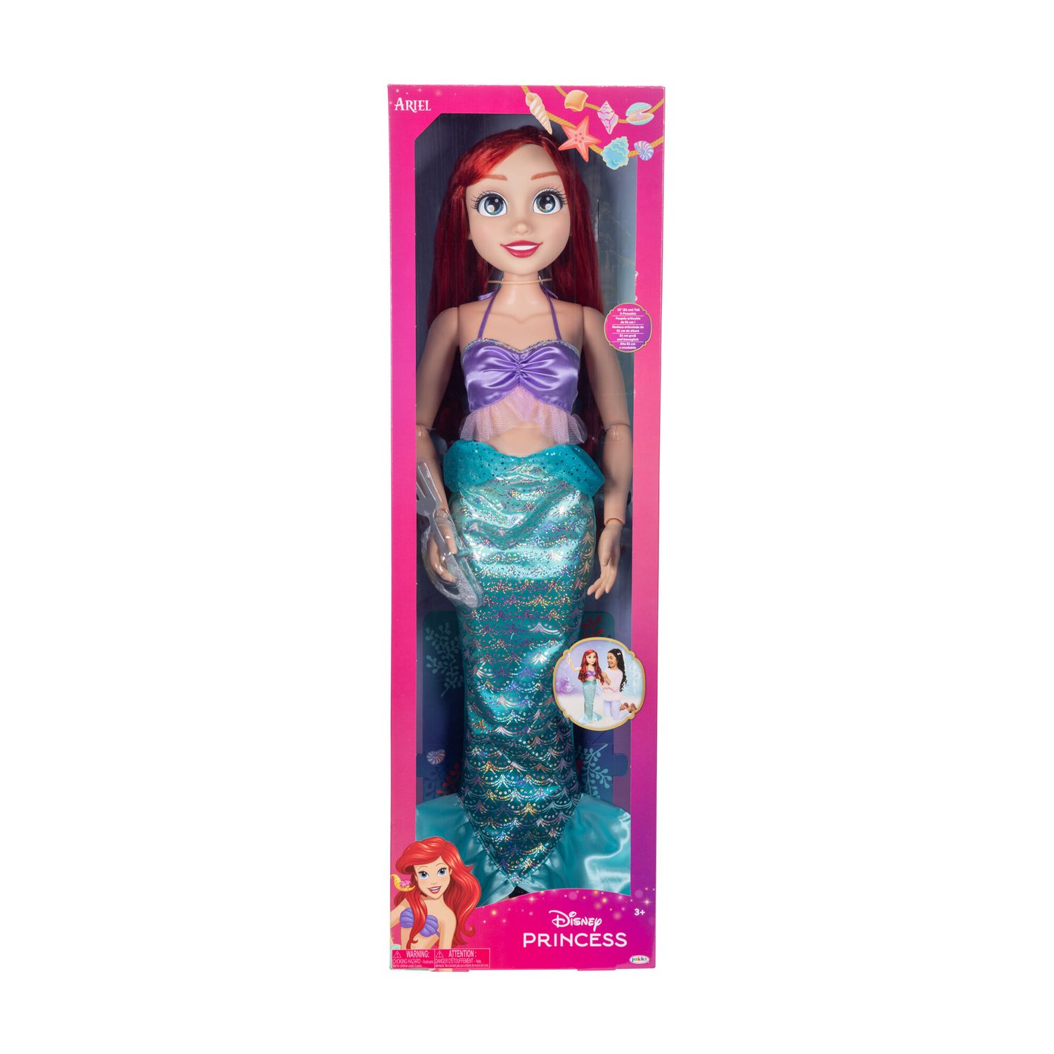 Disney princess - bambola playdate ariel alta 80 cm - DISNEY PRINCESS, Disney