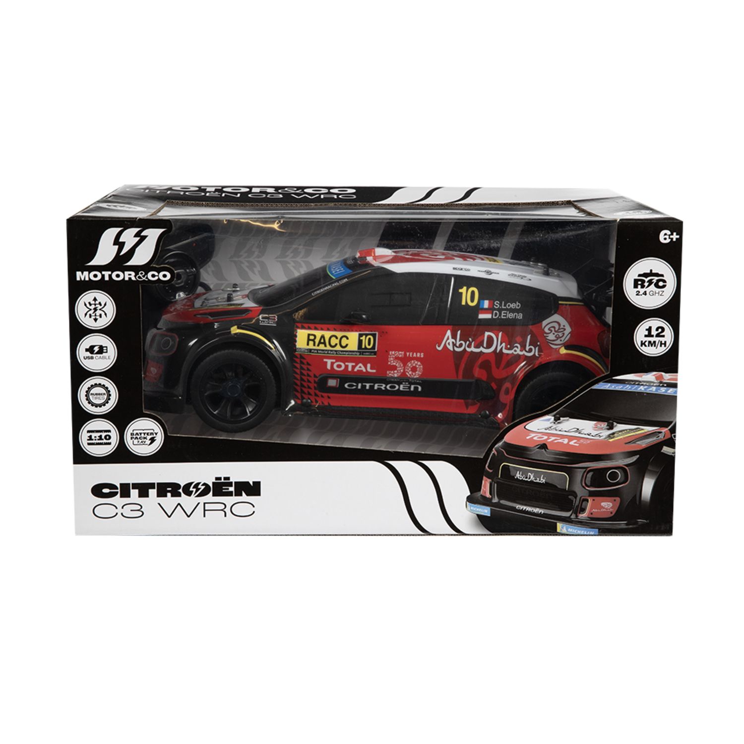 Citroën rally radiocomandata 1:10 – auto rc 43 cm con batteria ricaricabile - MOTOR & CO.