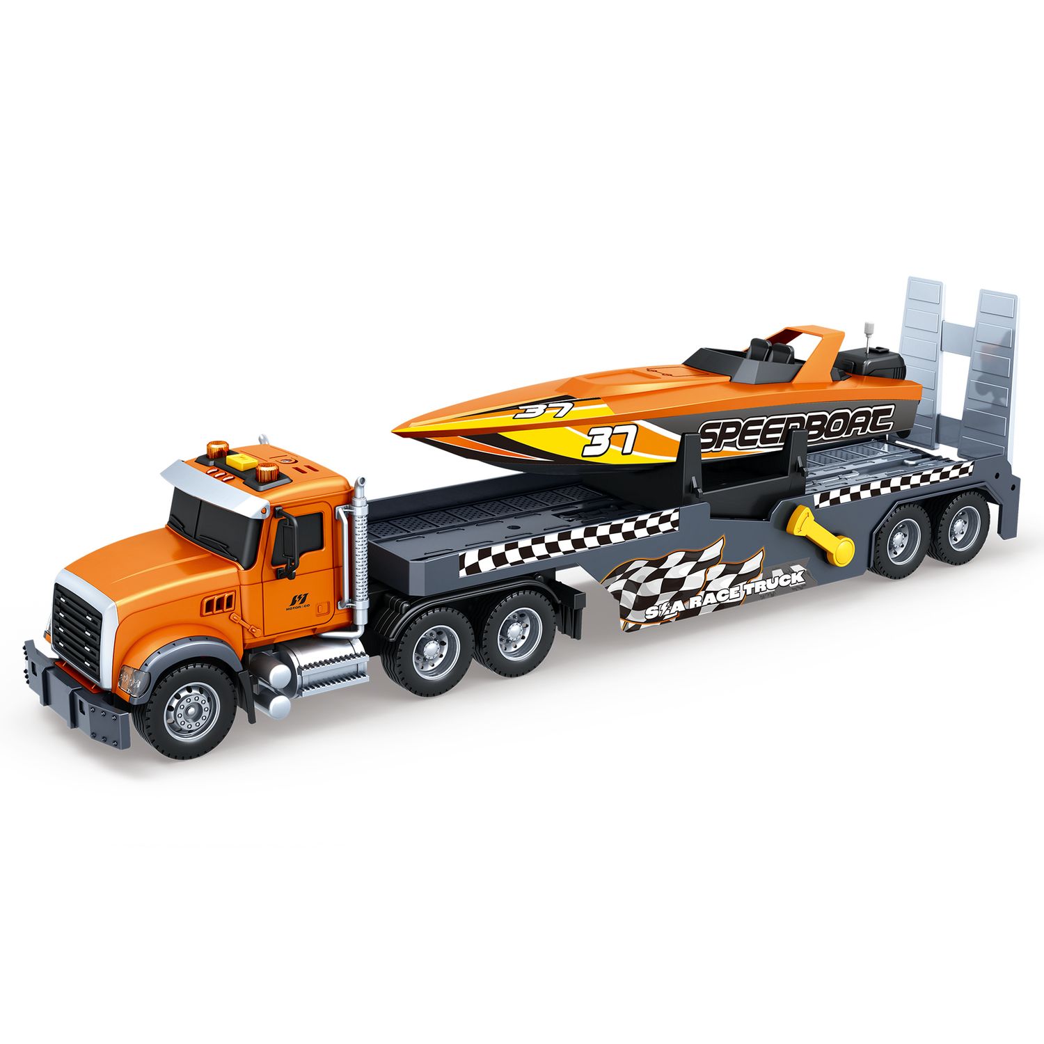 Camion bisarca con barca - 