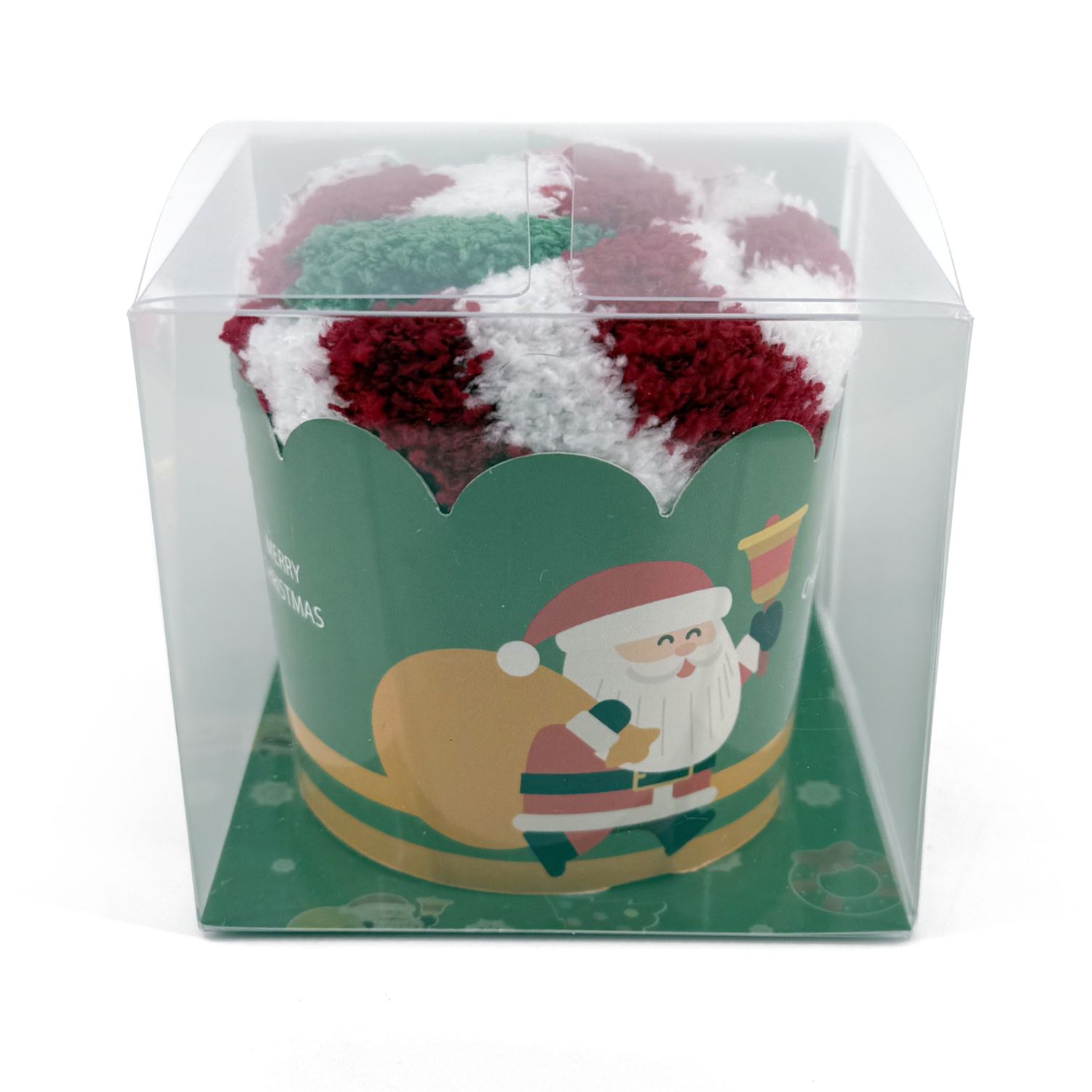 Calzini natale - packaging creativo a forma di pancake - taglia unica 35-40 - - IBS