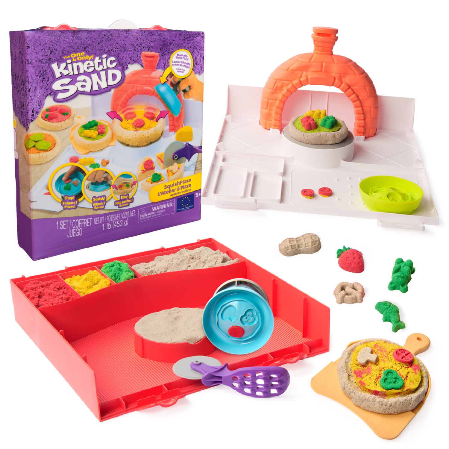 Kinetic sand, set di gioco squish pizza - KINETIC SAND