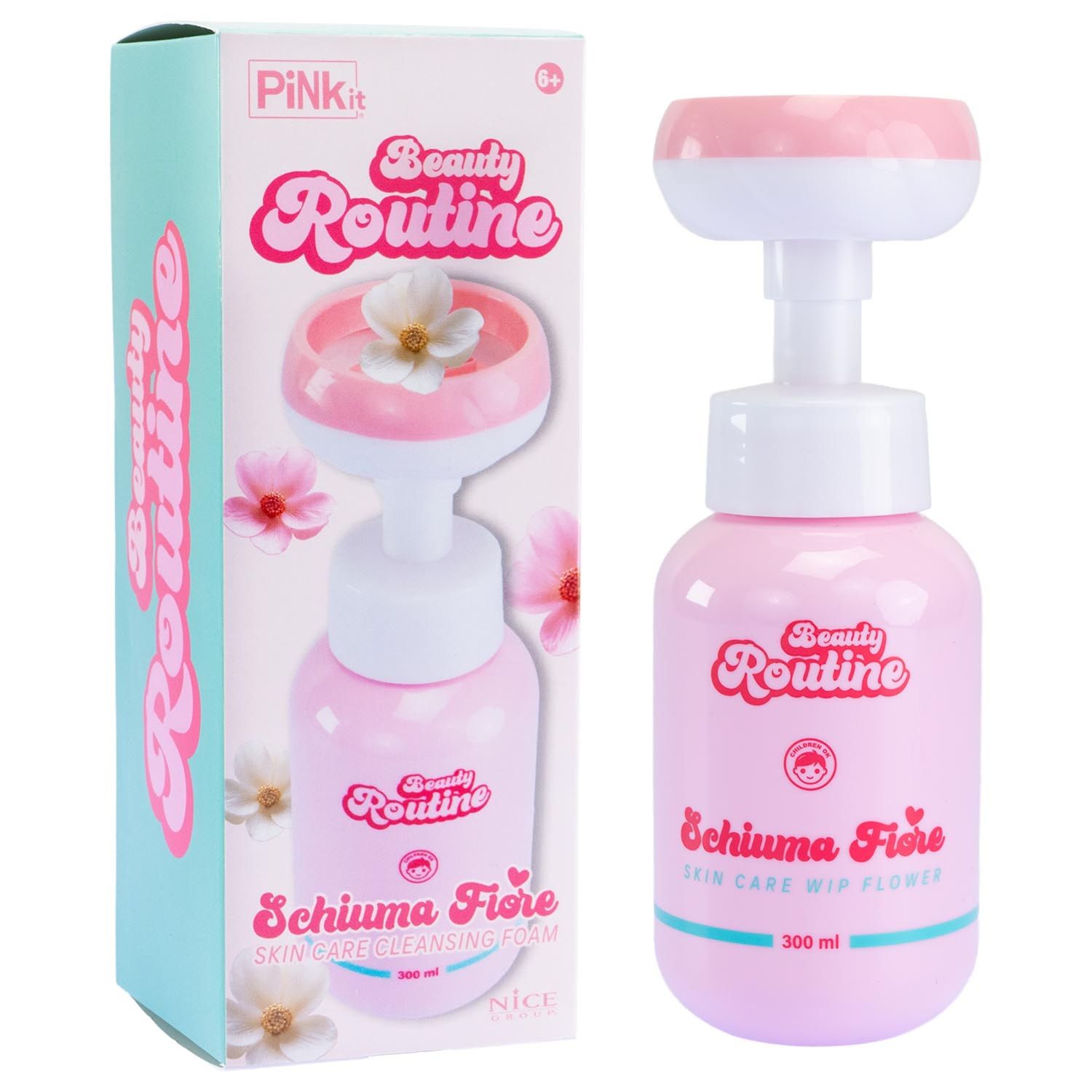 Schiuma detergente viso beauty routine - dispenser fiore 300 ml - 