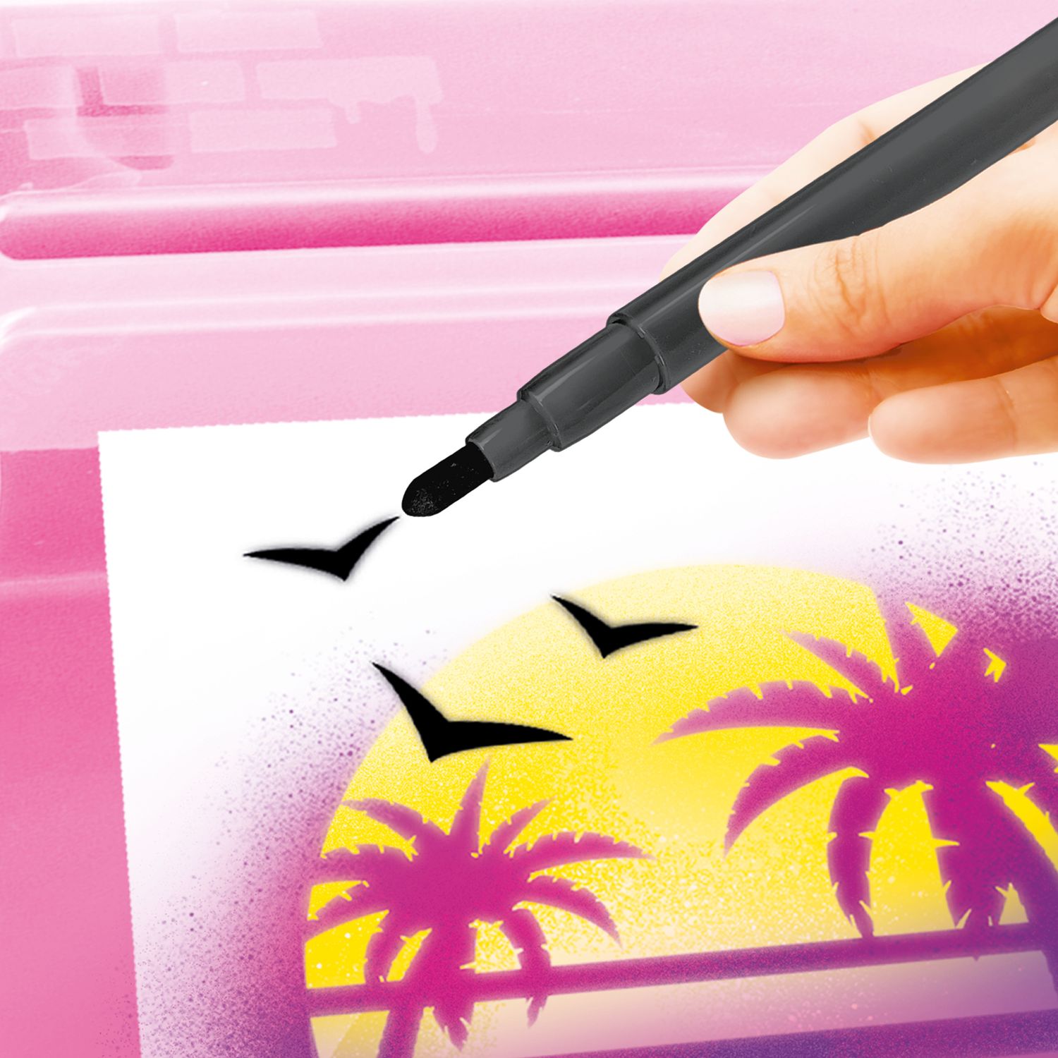 Airbrush plush – valigetta art con aerografo e stencil - AIRBRUSH