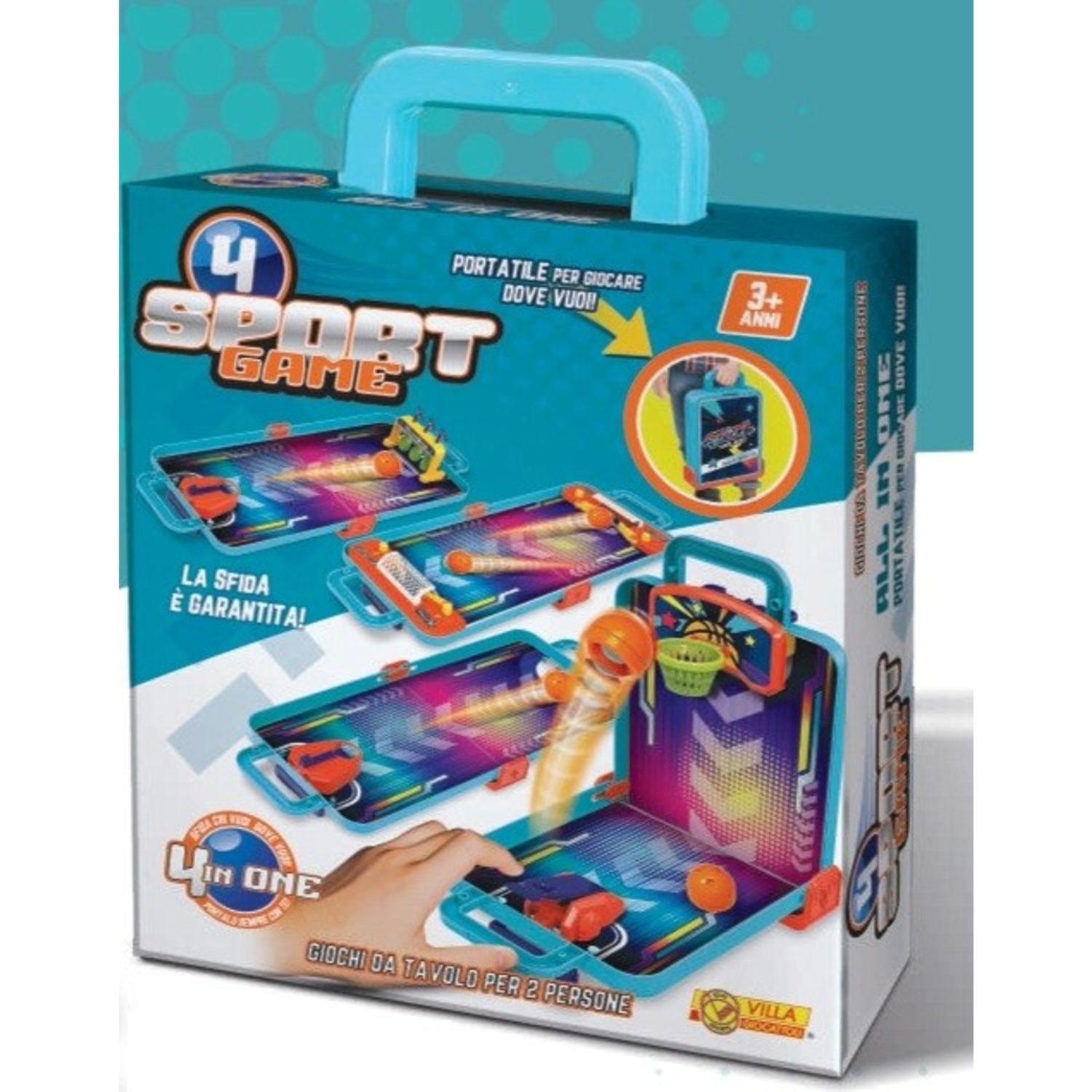 Travel sport game 4 in 1 – set giochi sportivi portatile - 