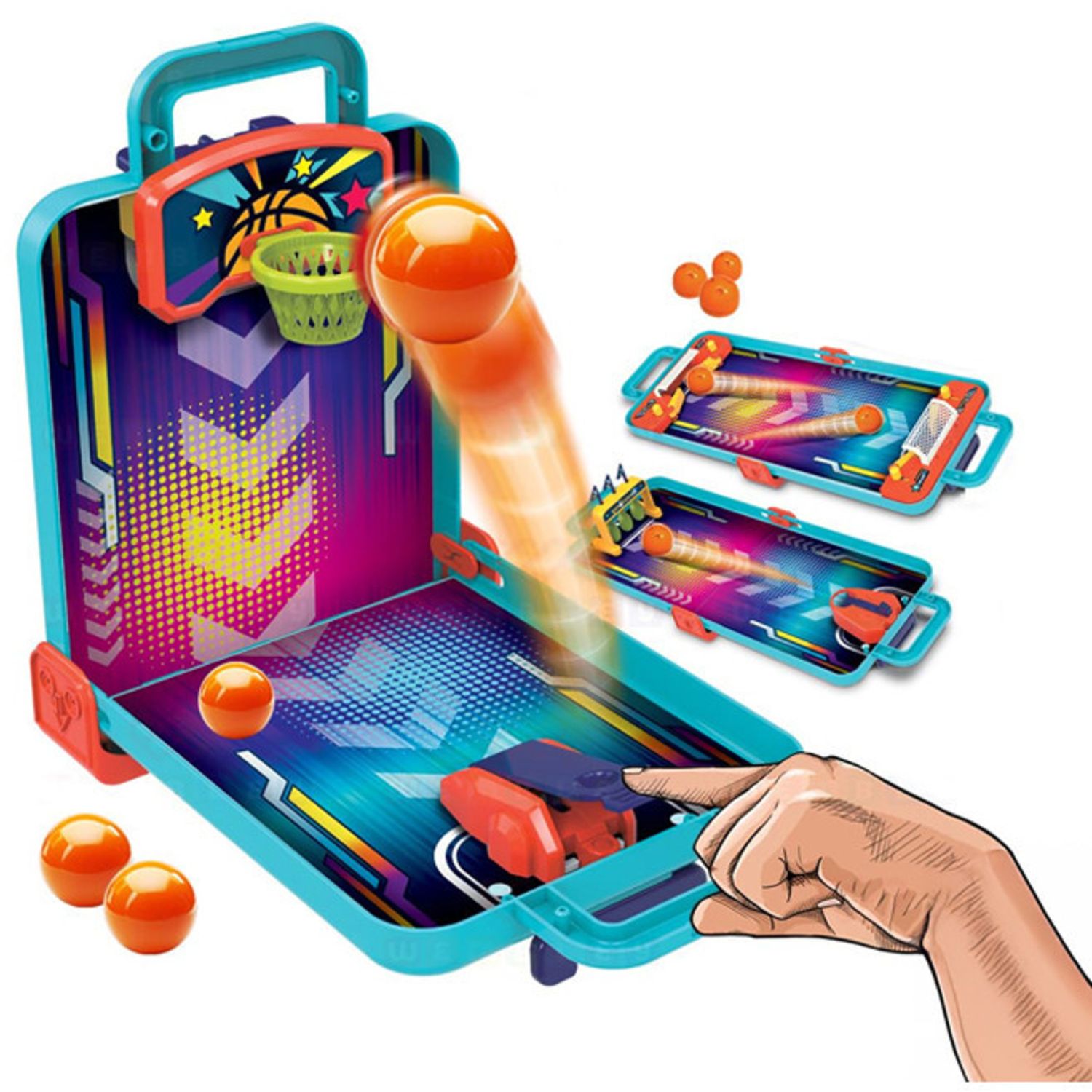 Travel sport game 4 in 1 – set giochi sportivi portatile - 
