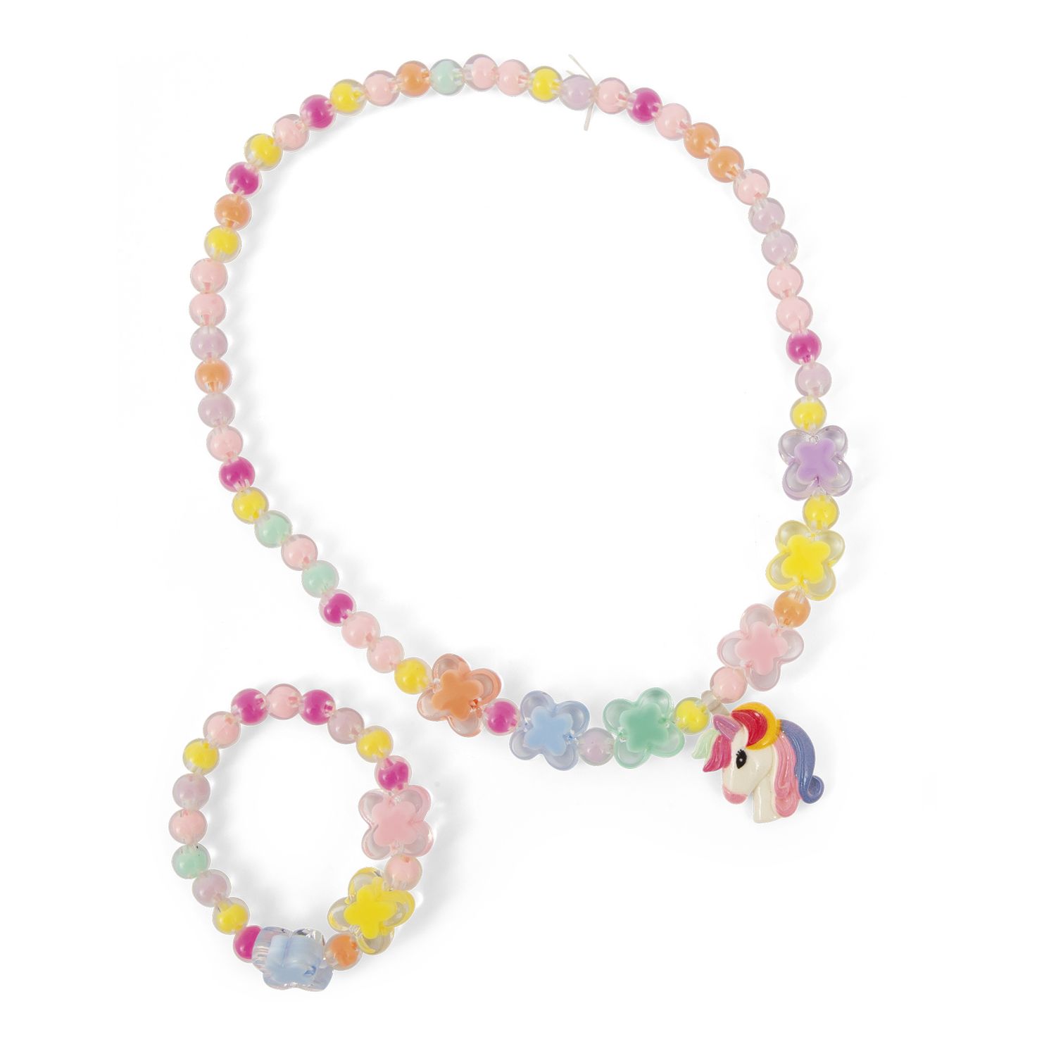 Set collana e braccialetto con perline colorate - MISS FASHION