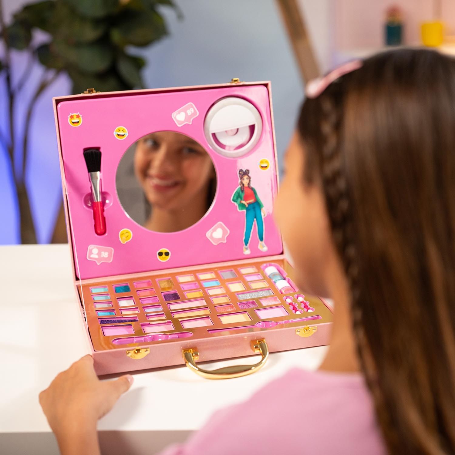 Valigetta beauty con selfie ring pink it - makeup e accessori bambina - 