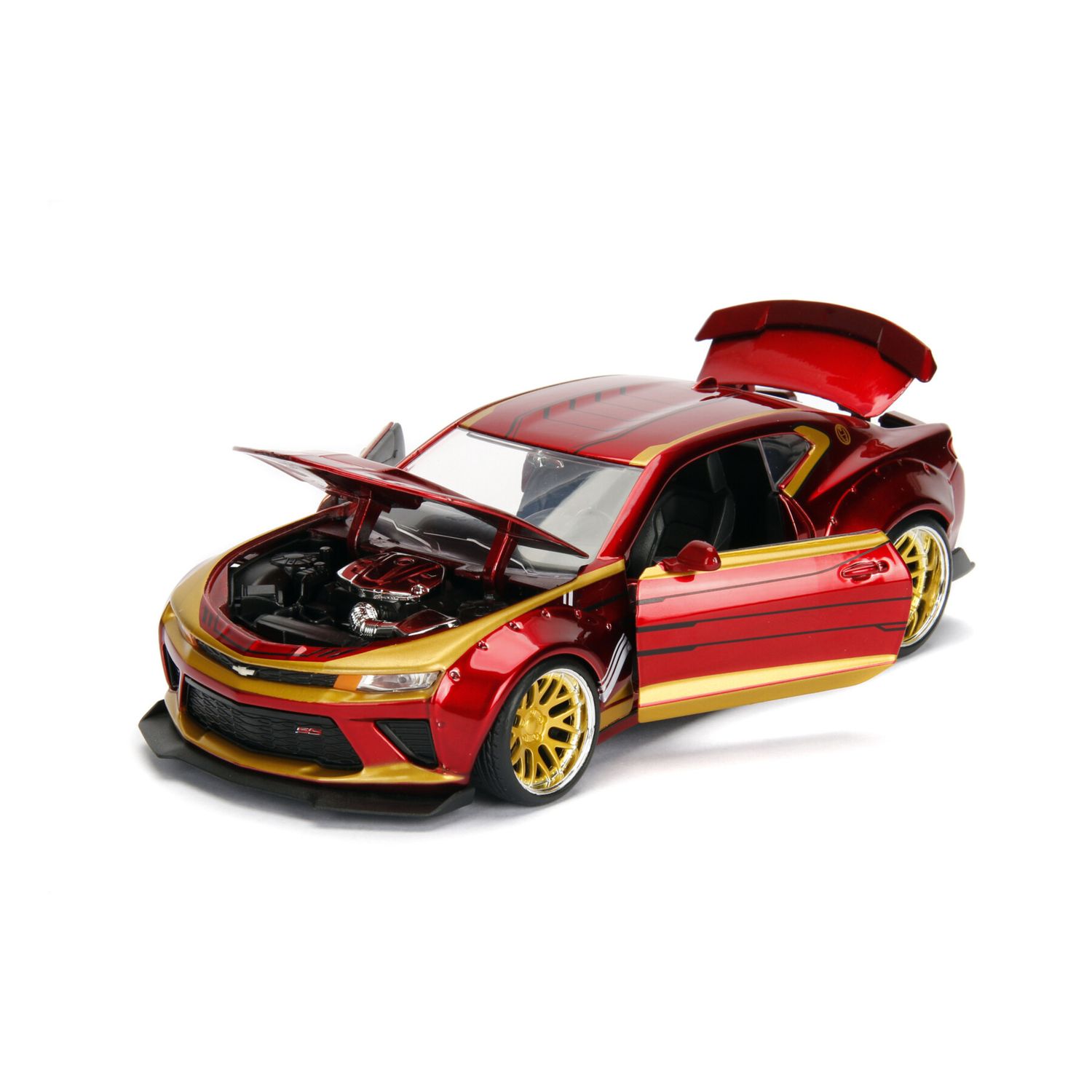 Jada auto chevy camaro in scala 1:24, misura 22 cm , con personaggio incluso - INVINCIBLE HEROES