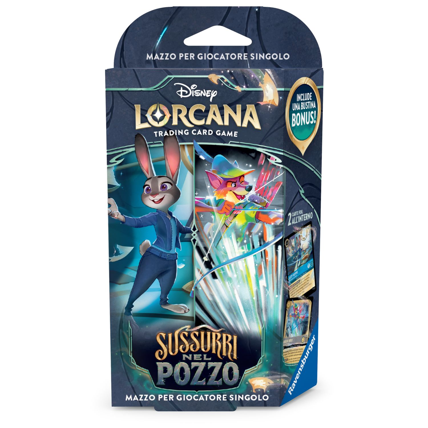 Disney lorcana – sussurri nel pozzo – starter deck zaffiro & acciaio – 8+ anni - RAVENSBURGER, Disney, Lorcana