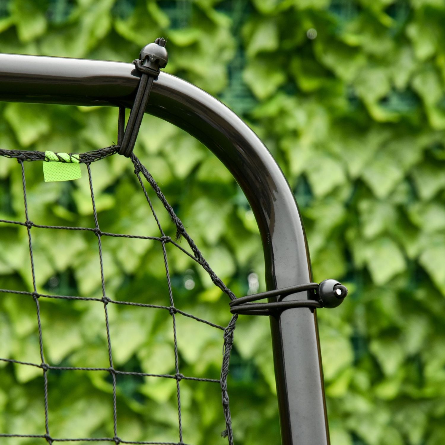 Rete da calcio rebounder pieghevole con bersaglio, altezza e angolazione regolabili, metallo e pe, 123x73x178.5cm, nero - 