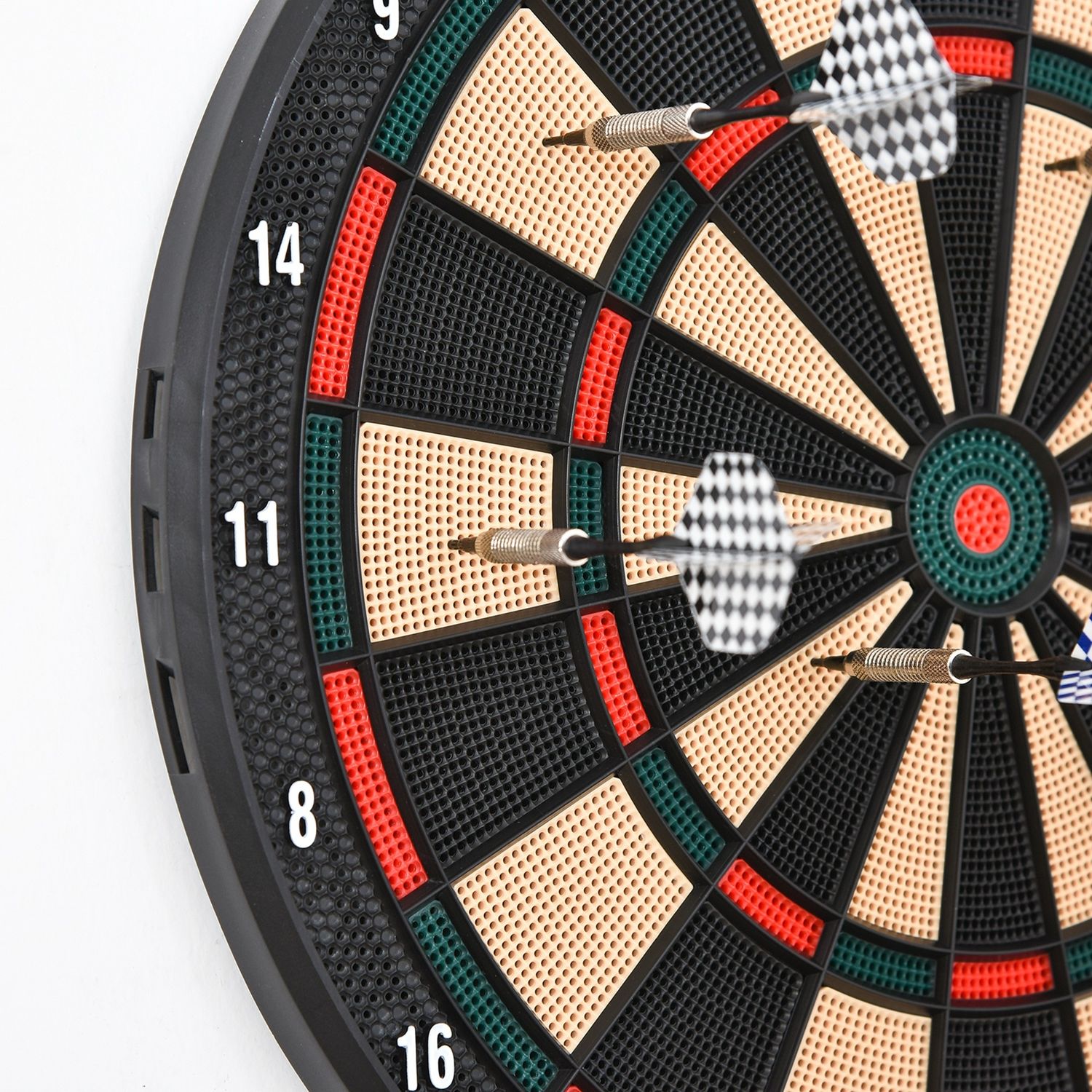 Bersaglio a freccette elettronico in pp con 6 freccette e tabellone segna punti, 44x39.5x 2.2cm, nero - 