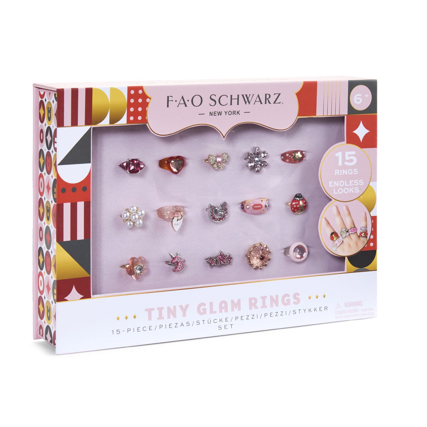 Set di 15 anelli fao schwarz® tiny glam - FAO Schwarz