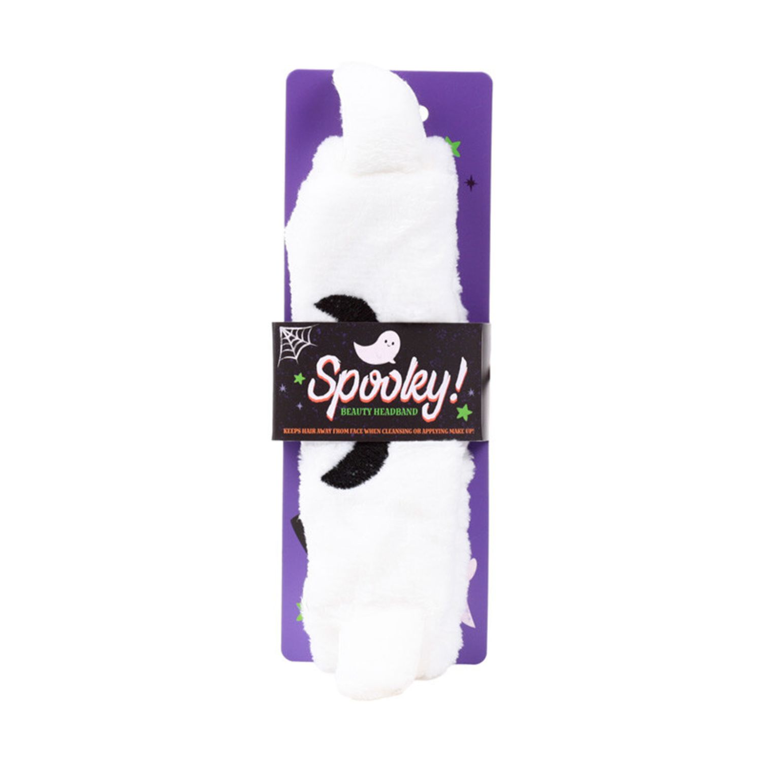 Fascia per capelli elasticizzata in peluche - fantasma - spooky - PUCKATOR