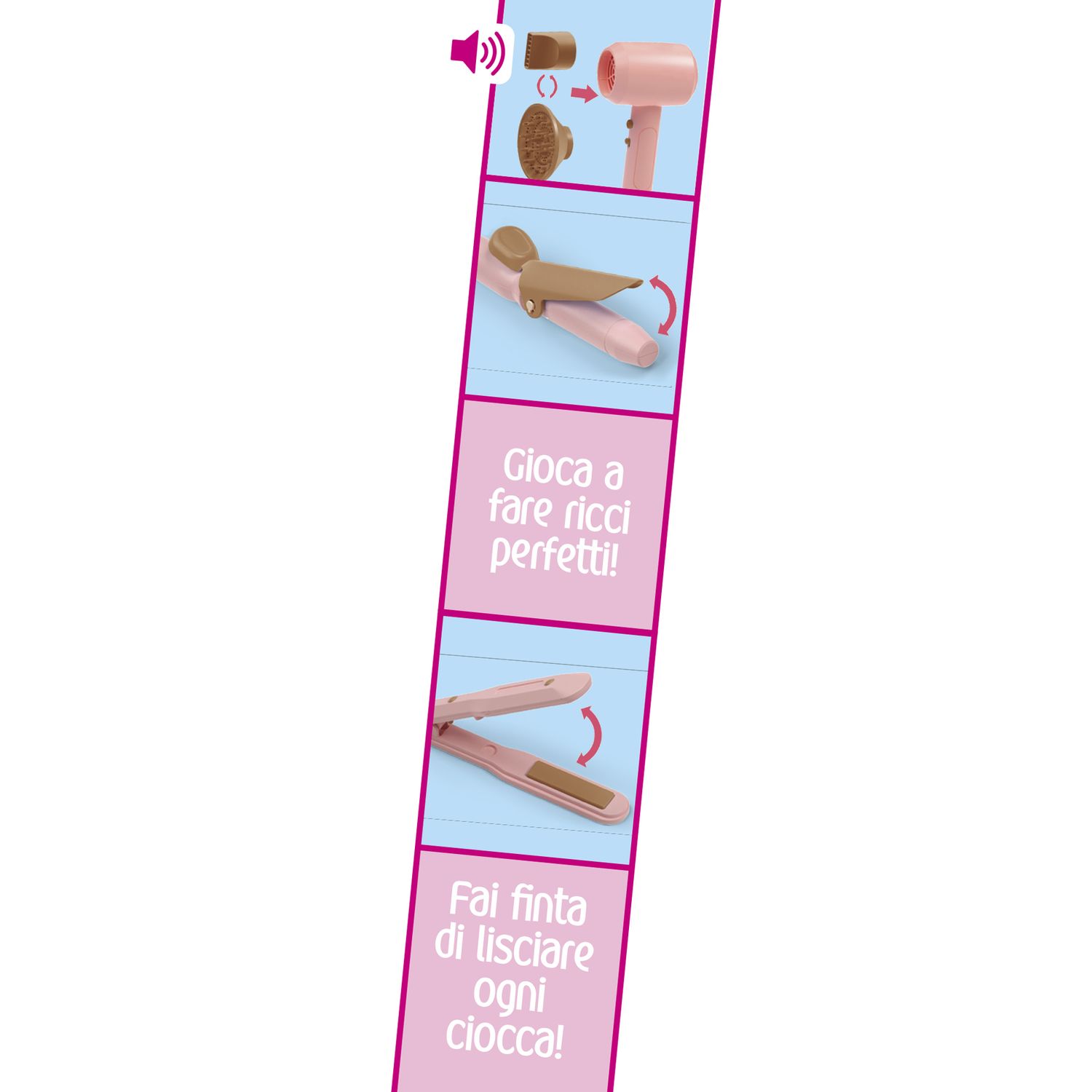 Set parrucchiera – gioco di ruolo con phon e accessori - MISS FASHION