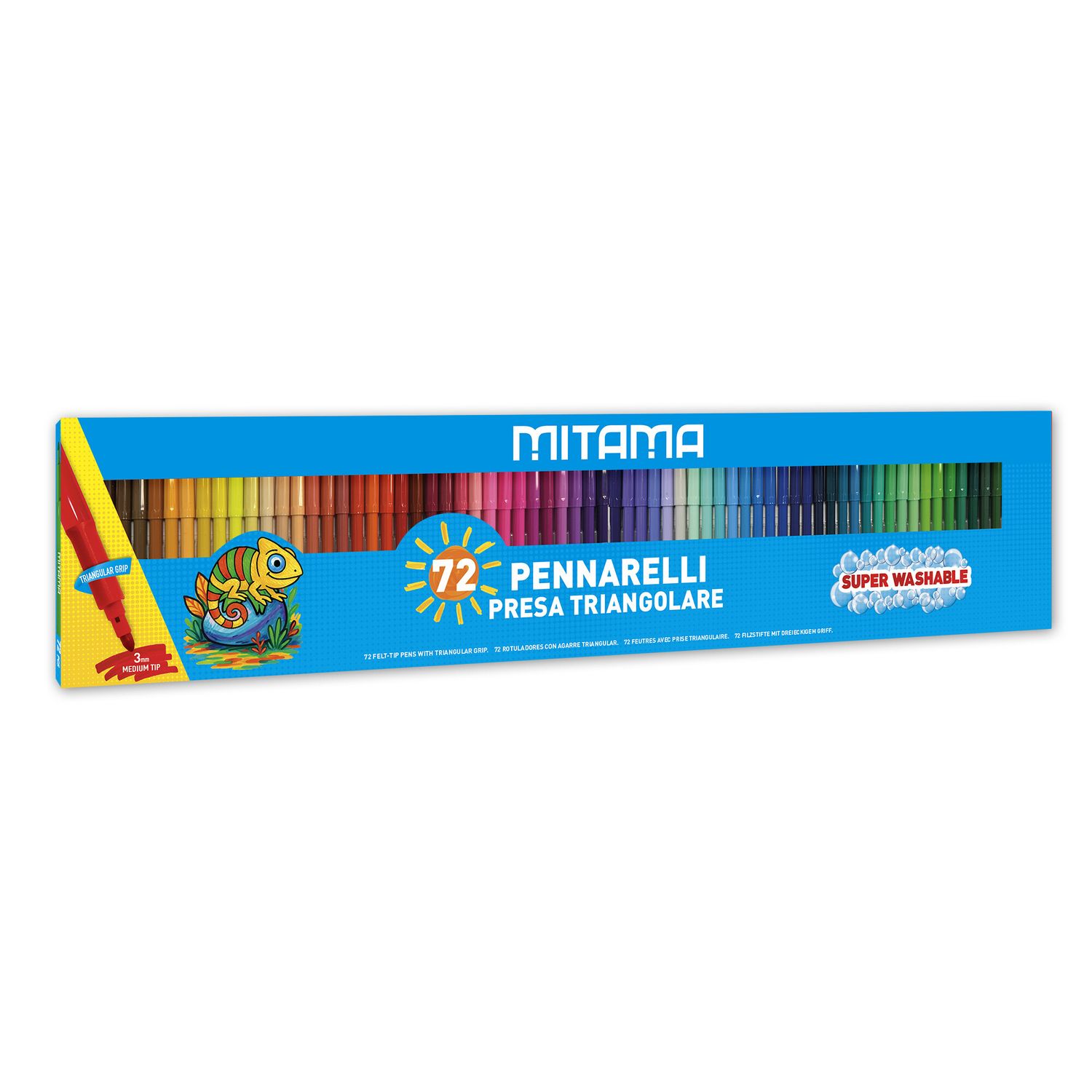 Pastelli mitama triangolari – mina 3,3 mm, scatola 72 pezzi - MITAMA
